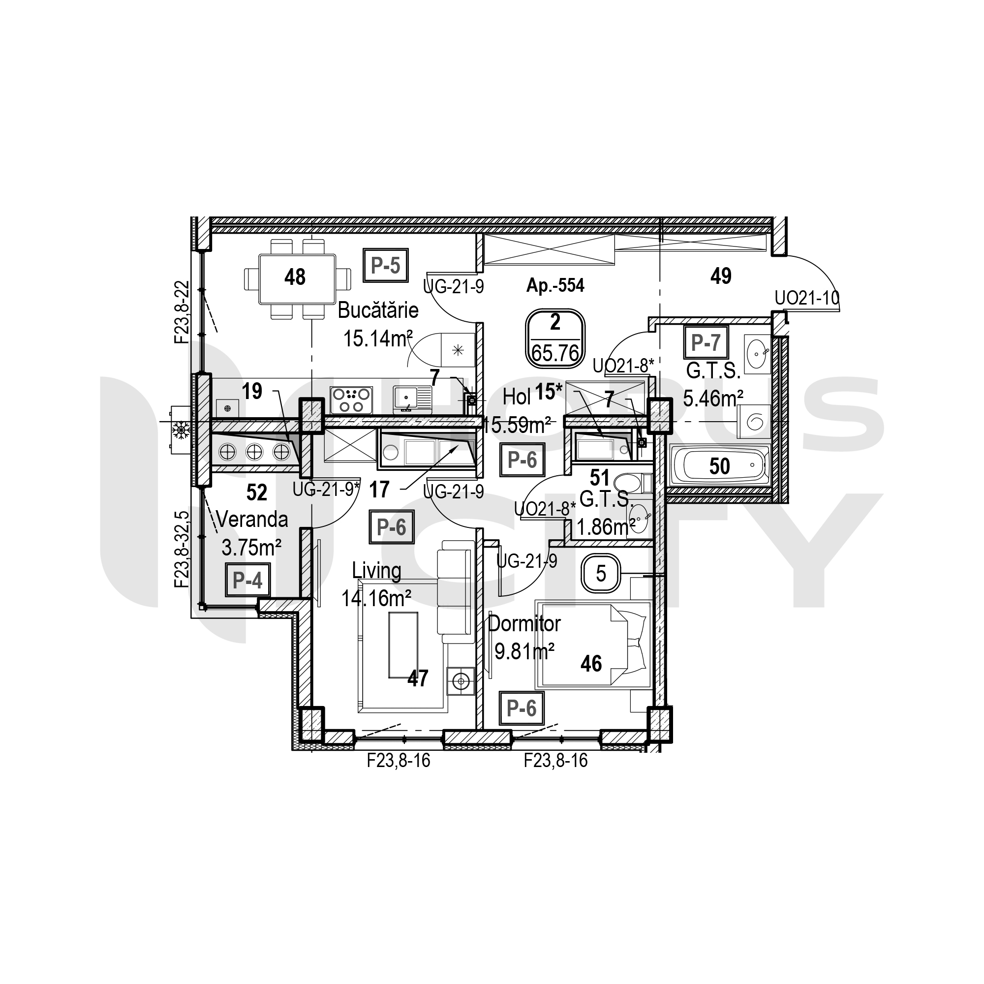 Apartament cu 2 camere