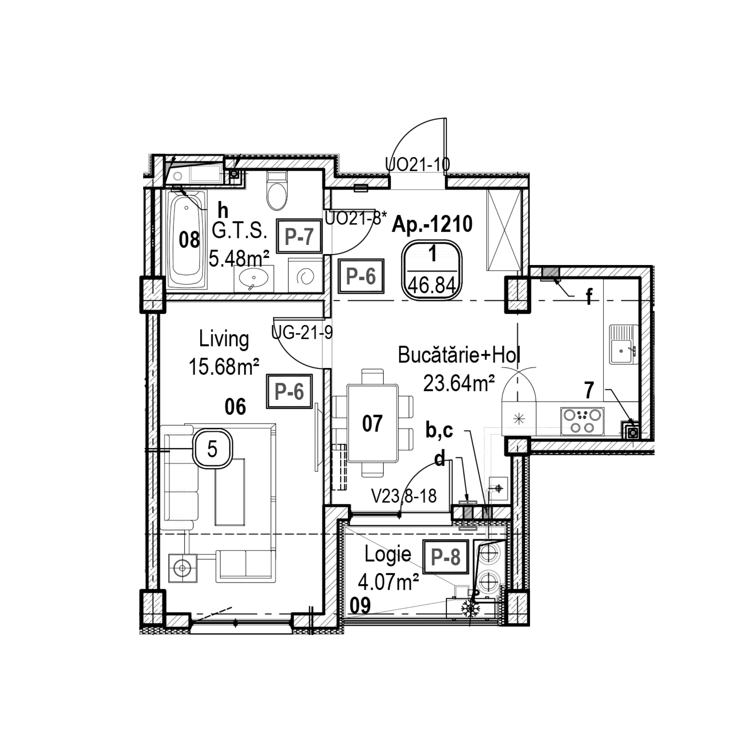 Apartament cu 1 cameră