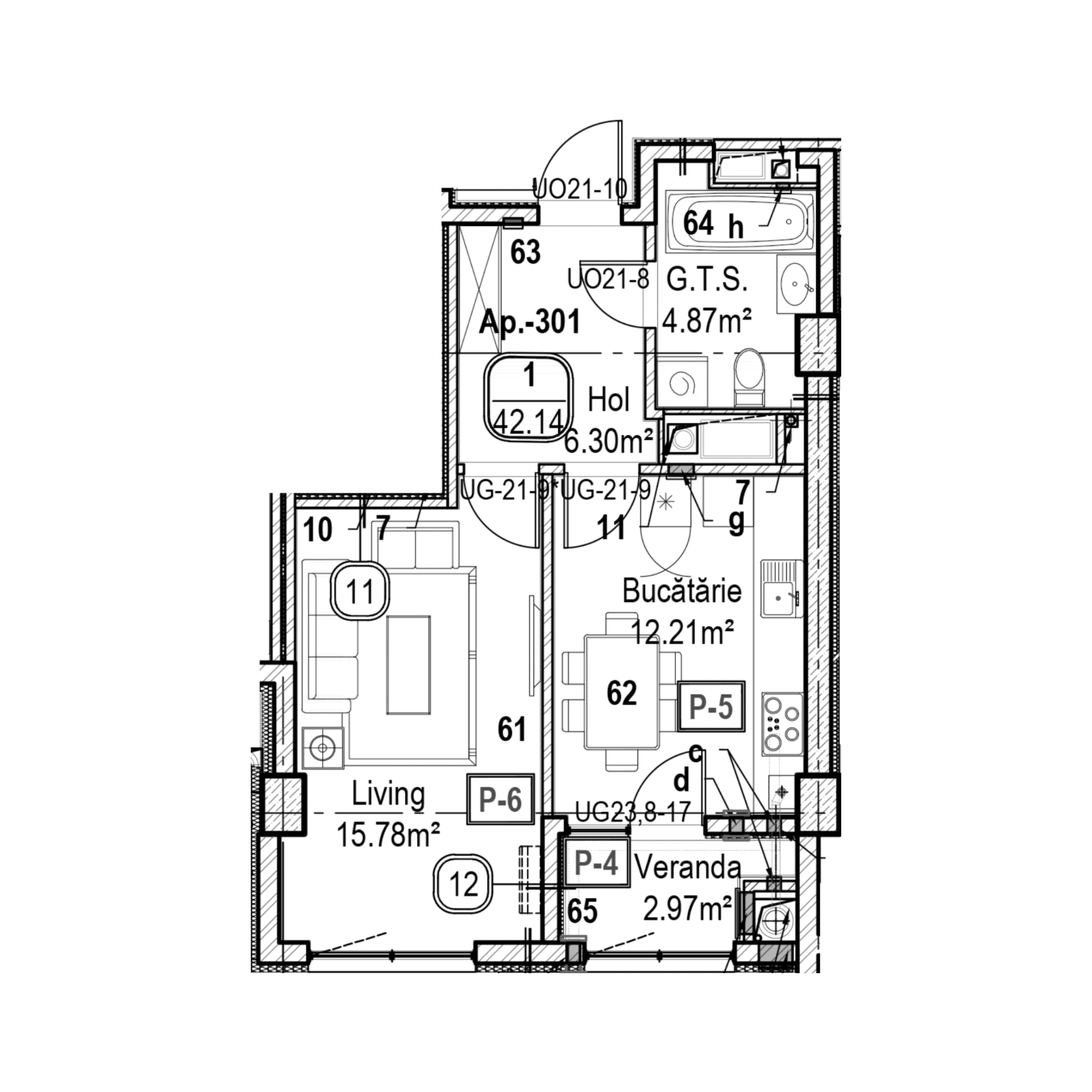 Apartament cu 1 cameră