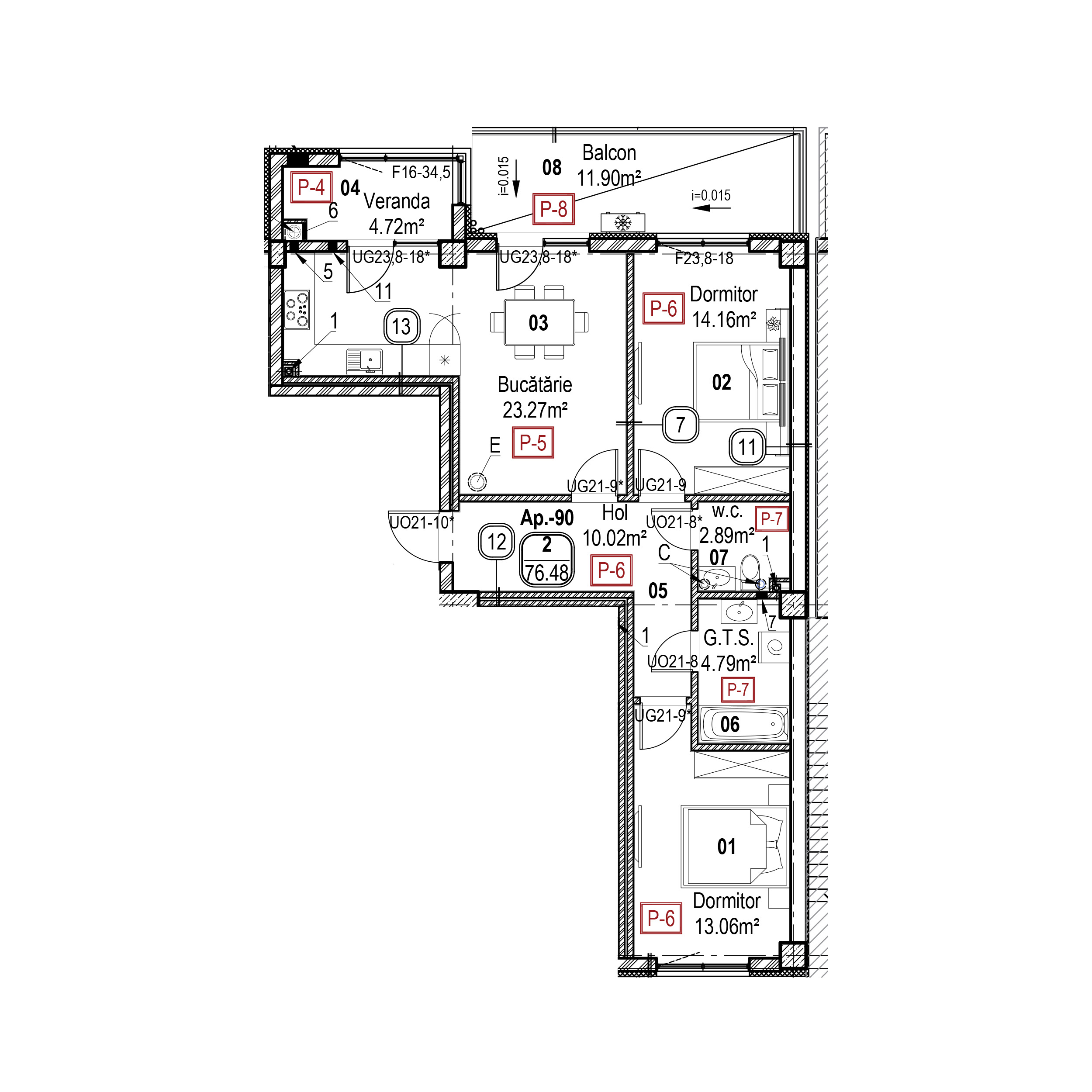 Apartament cu 2 camere
