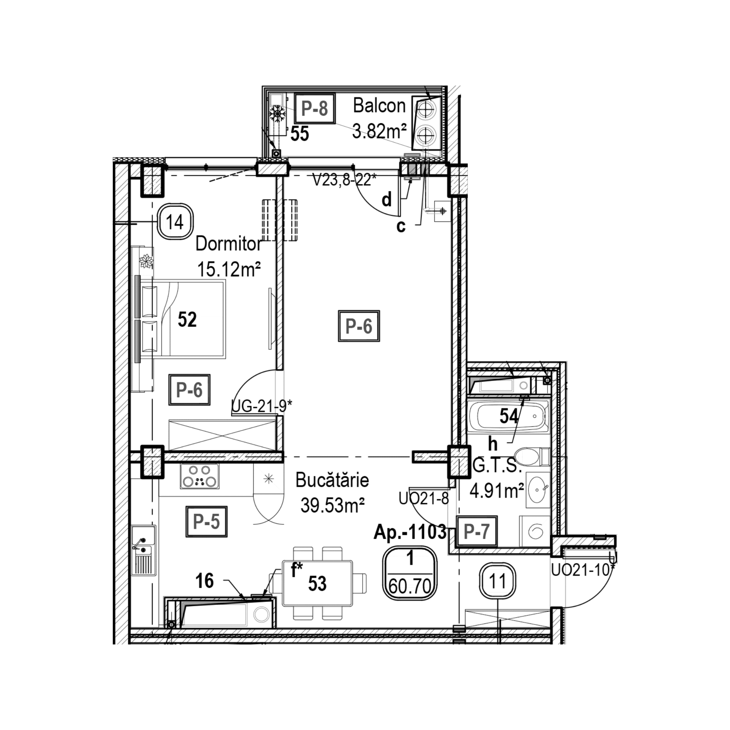 Apartament cu 1 cameră