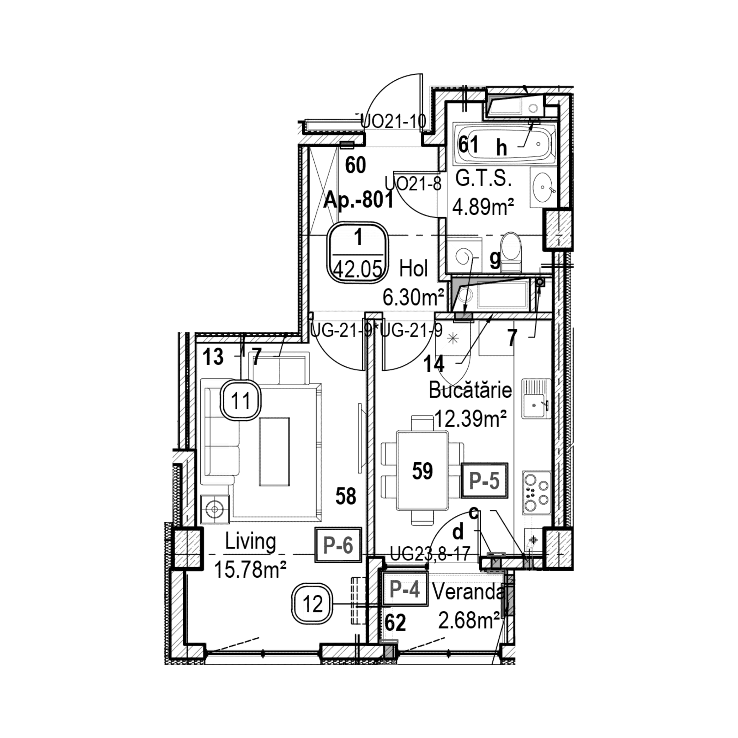Apartament cu 1 cameră