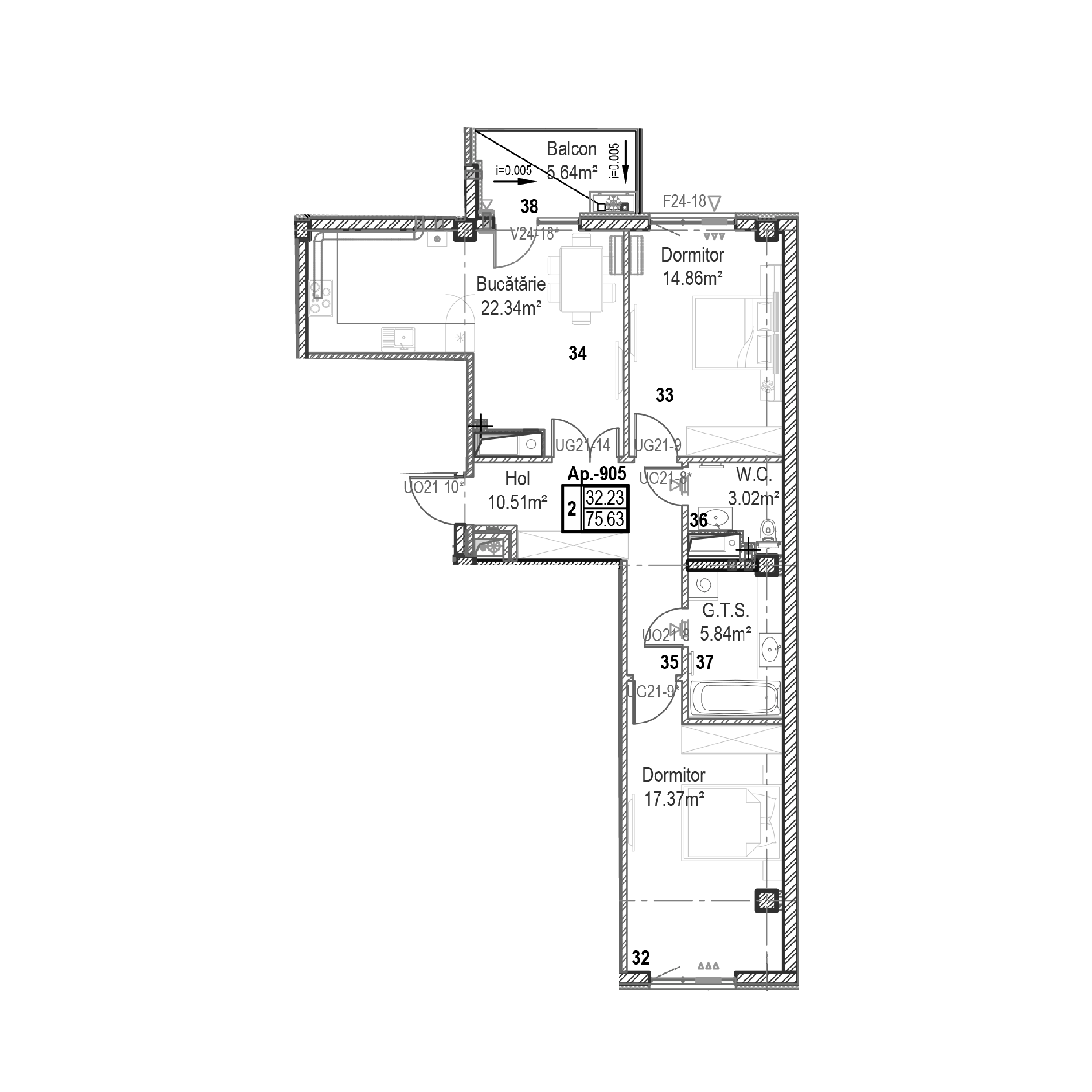 Apartament cu 2 camere
