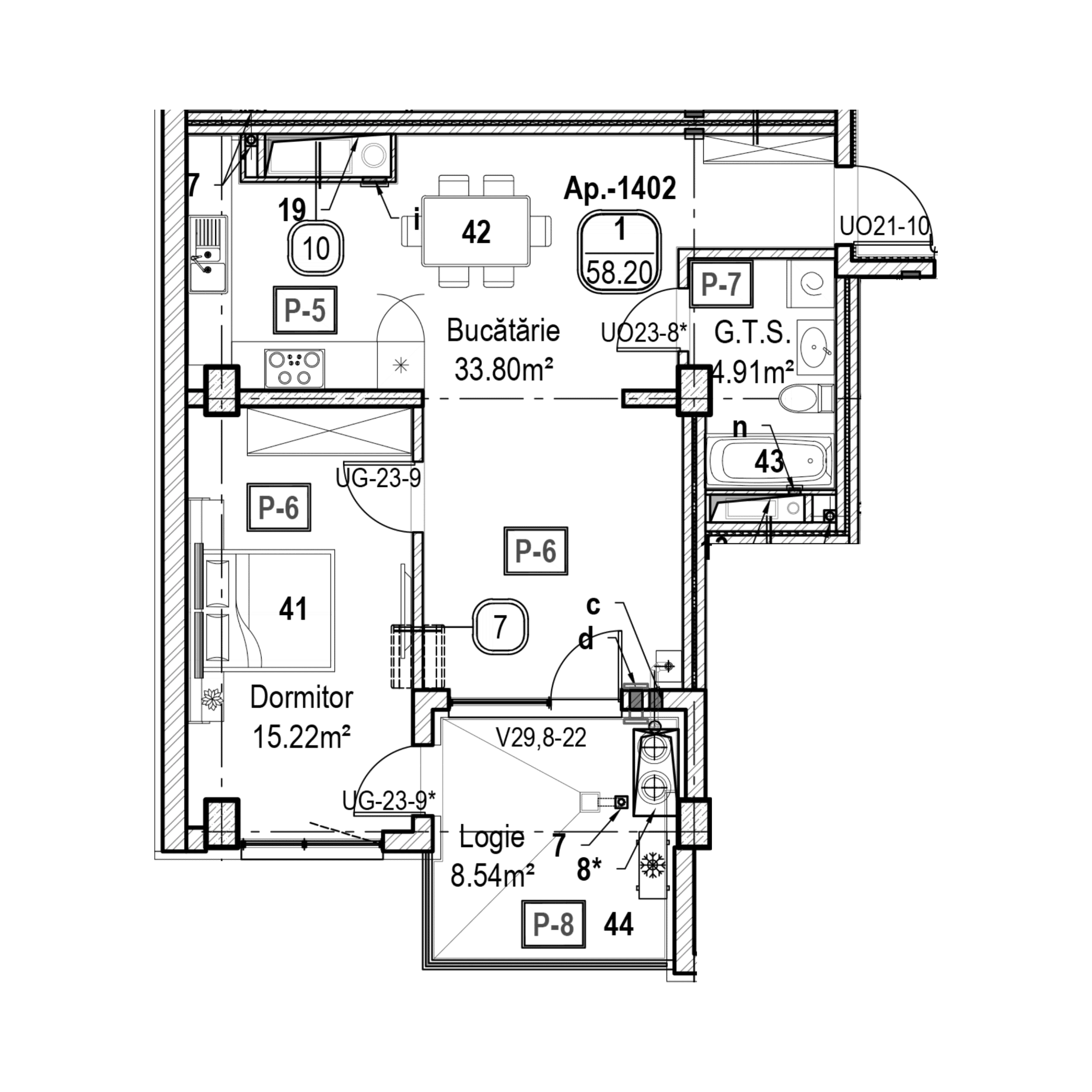 Apartament cu 1 cameră