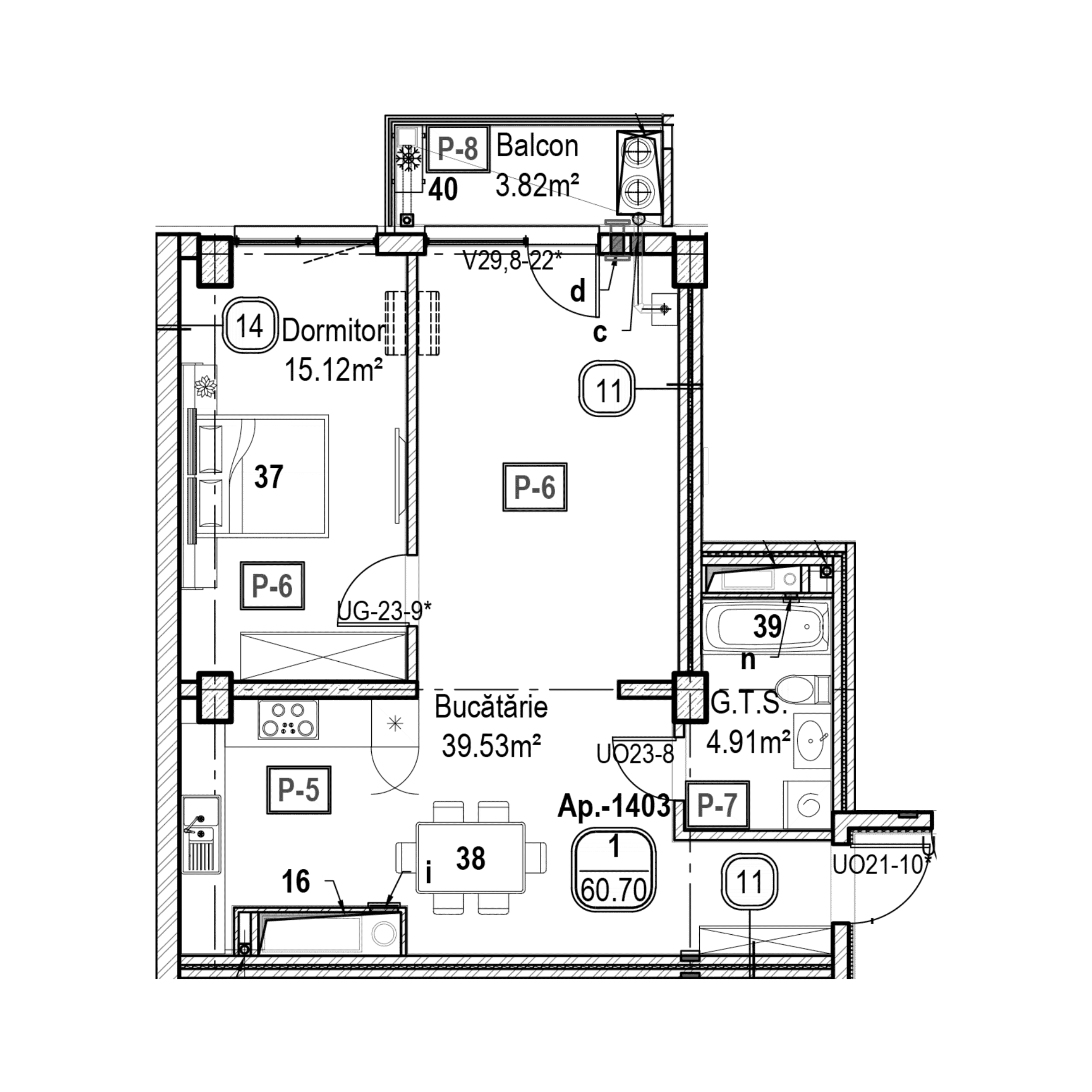 Apartament cu 1 cameră