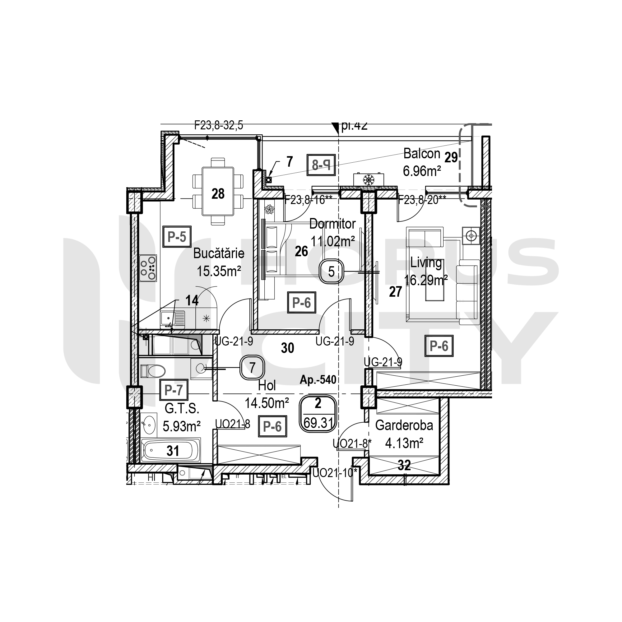 Apartament cu 2 camere