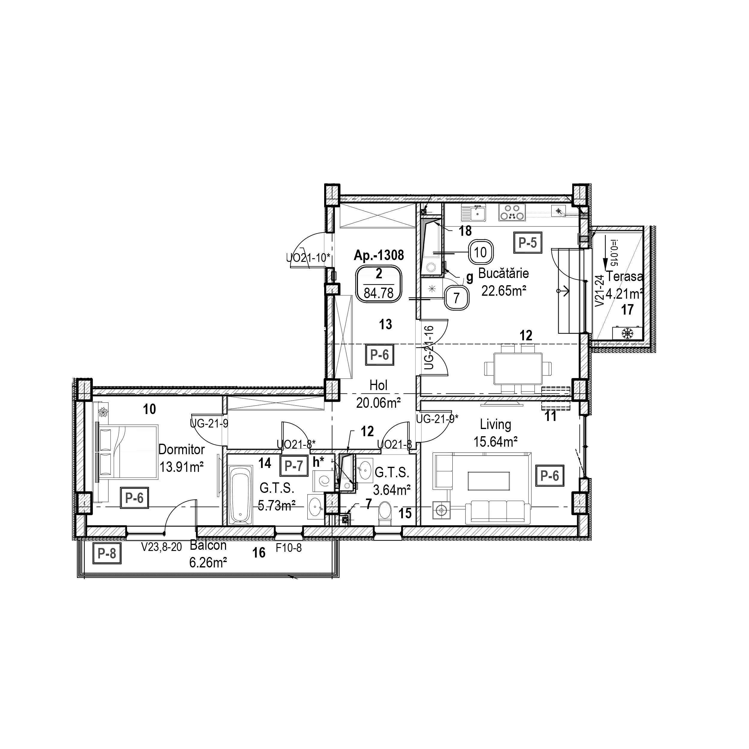 Apartament cu 2 camere