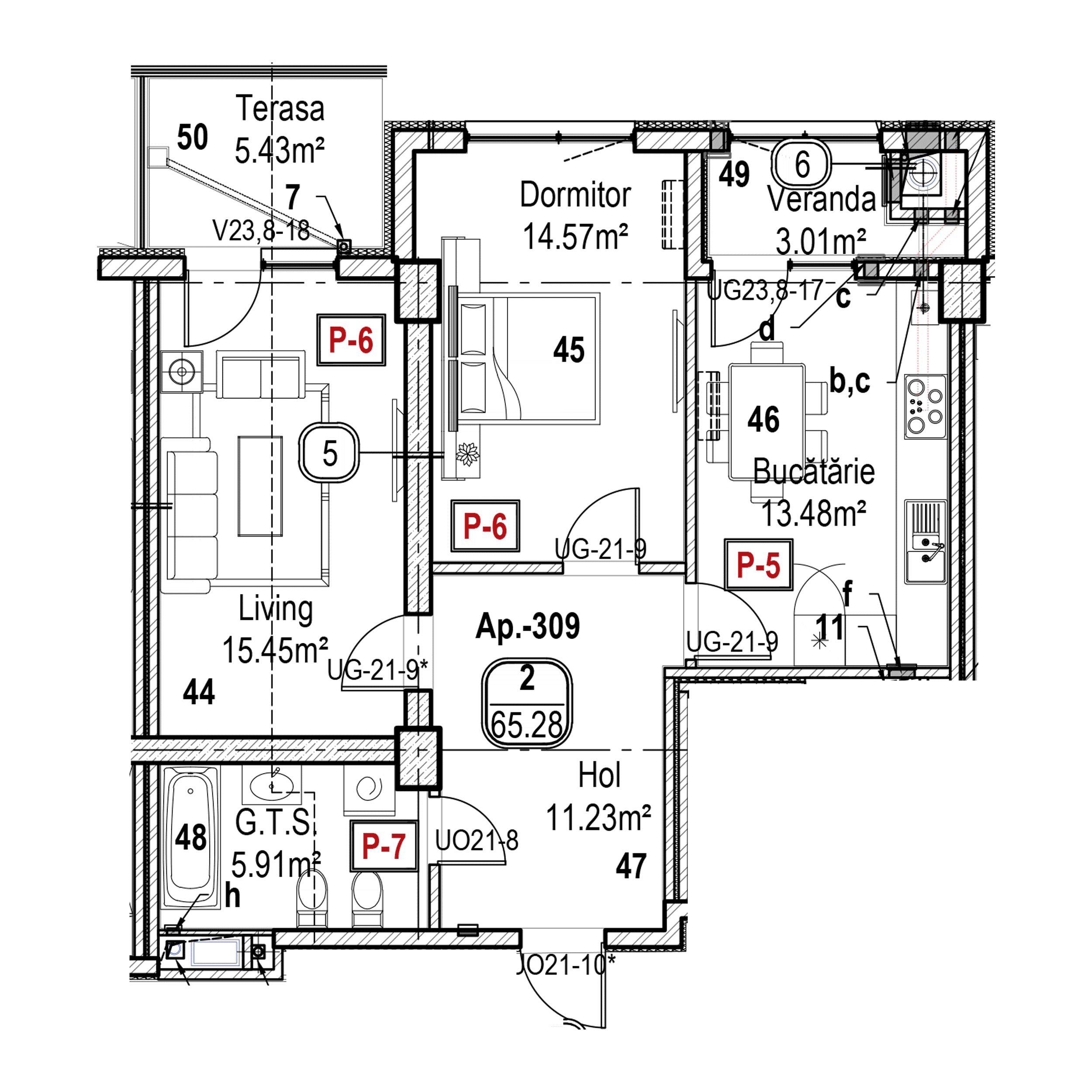 Apartament cu 2 camere