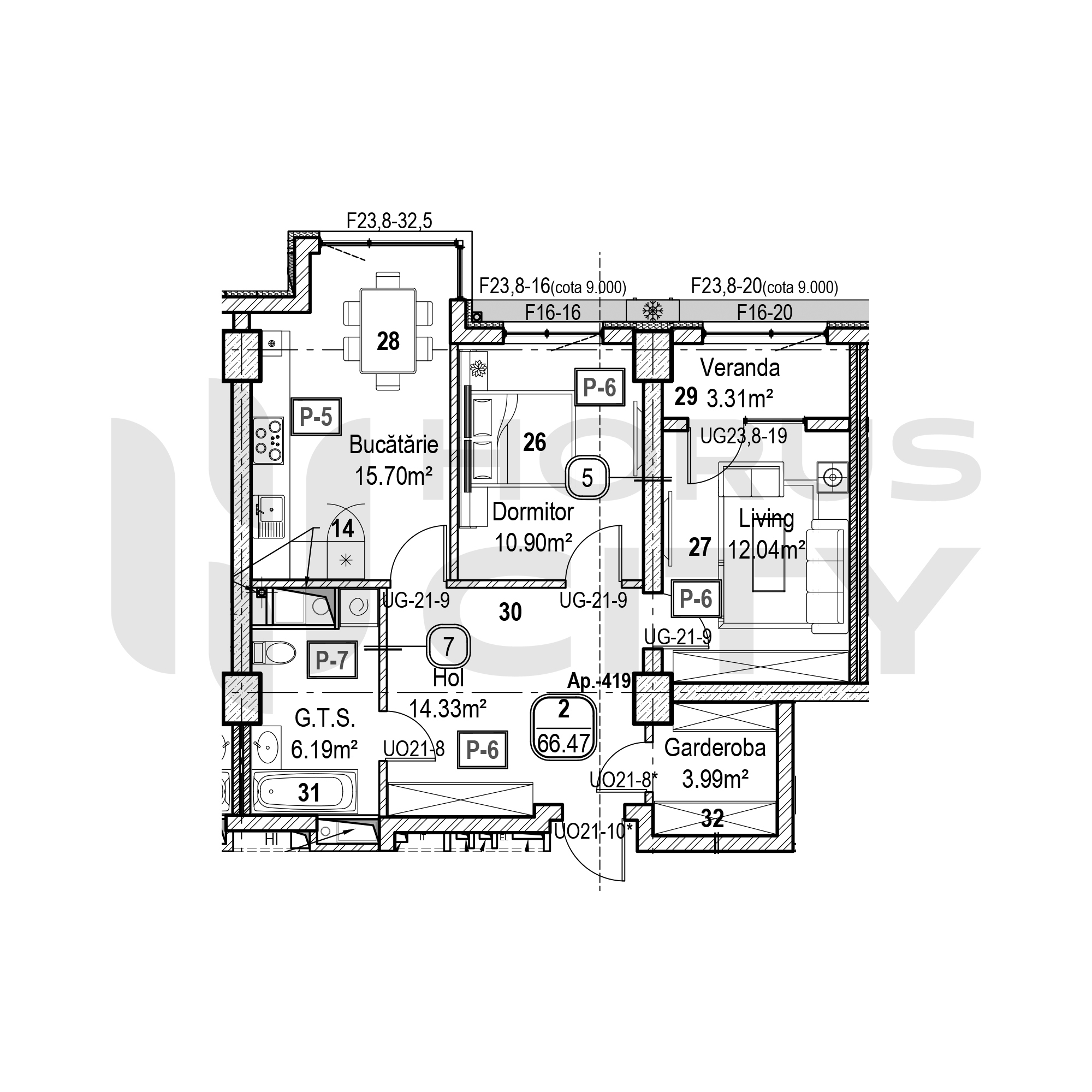 Apartament cu 2 camere