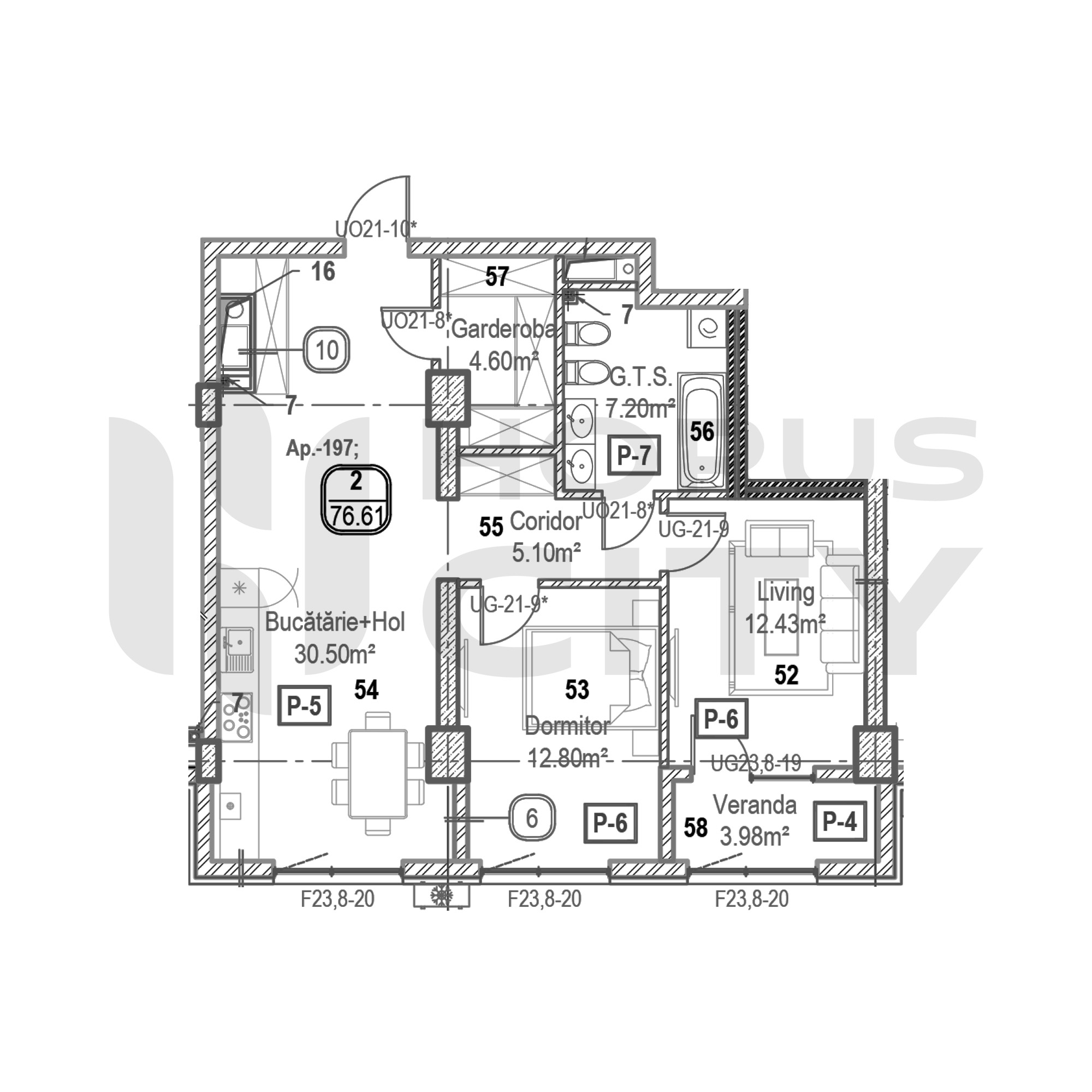 Apartament cu 2 camere