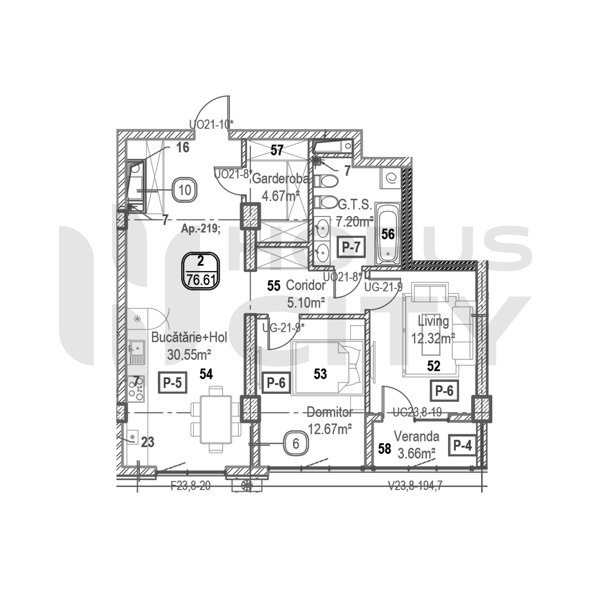 Apartament cu 2 camere
