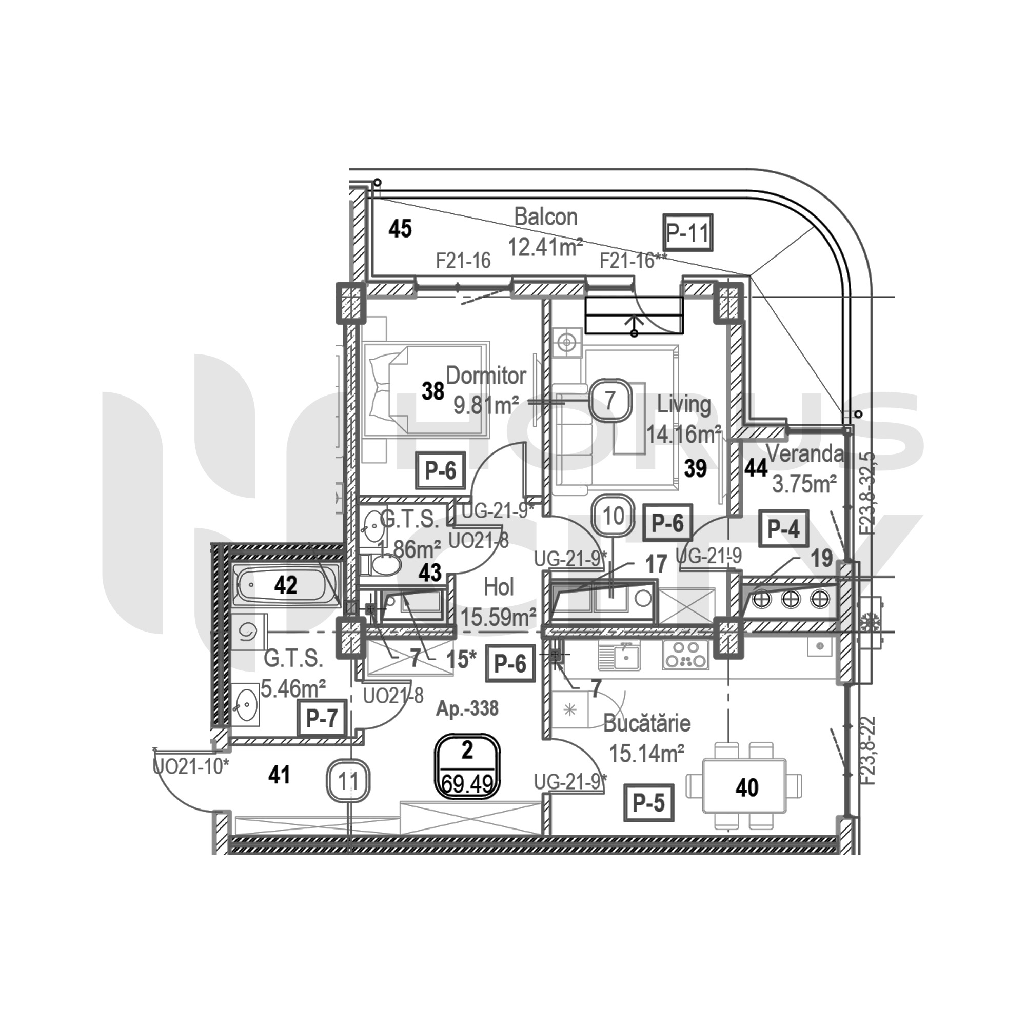 Apartament cu 2 camere