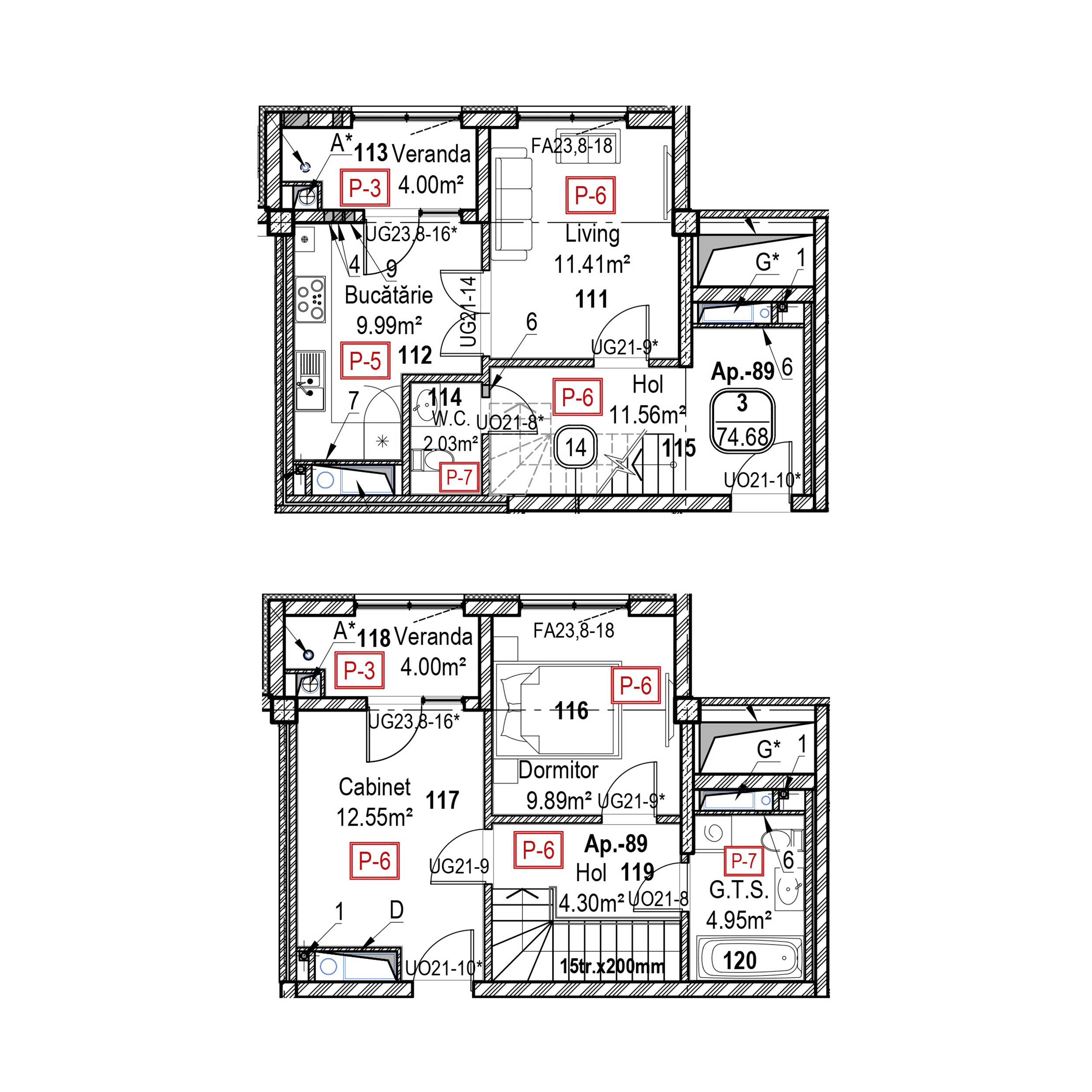 Apartament cu 3 camere