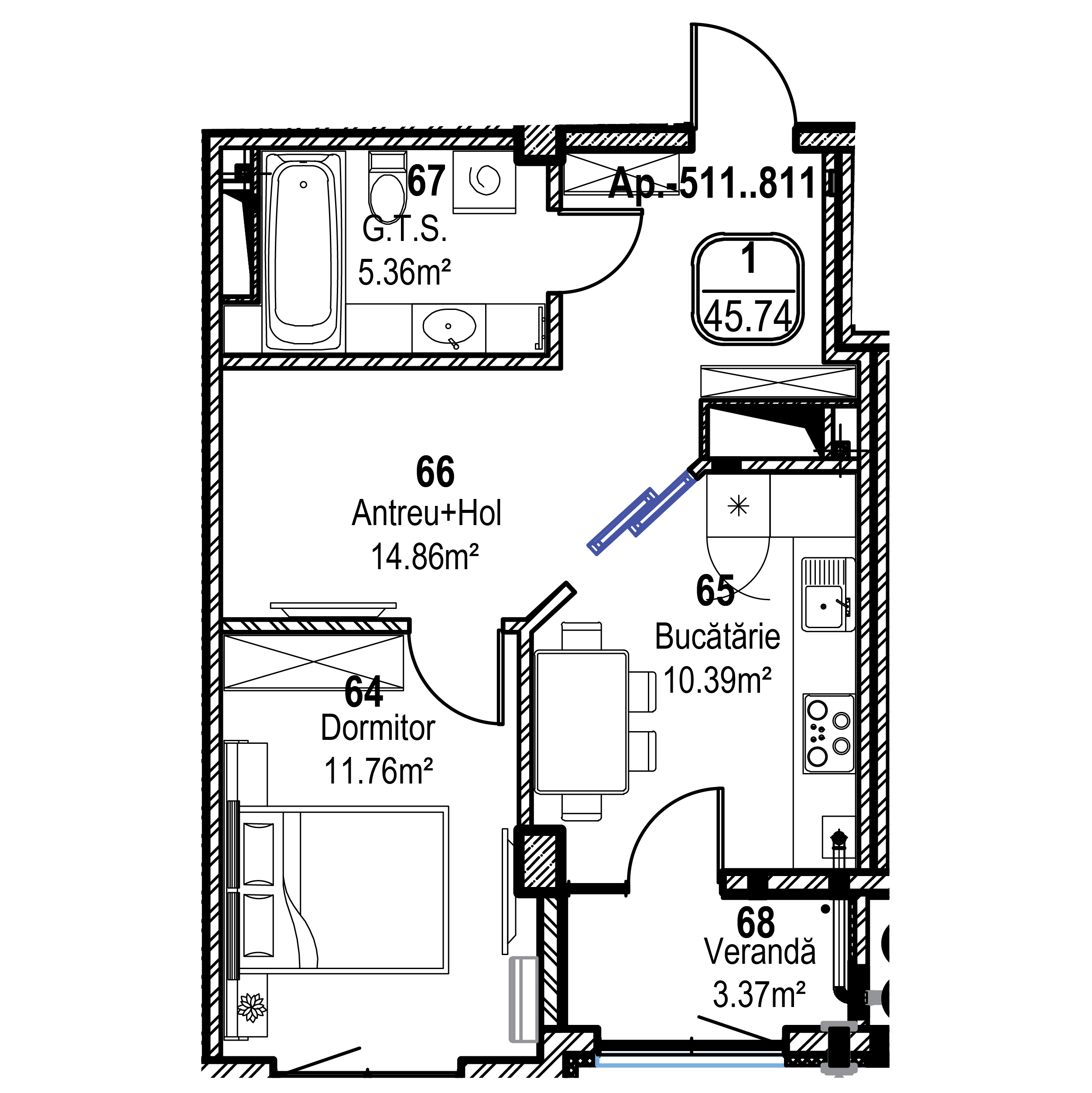 Blocul 1-15 / Etajul 8
