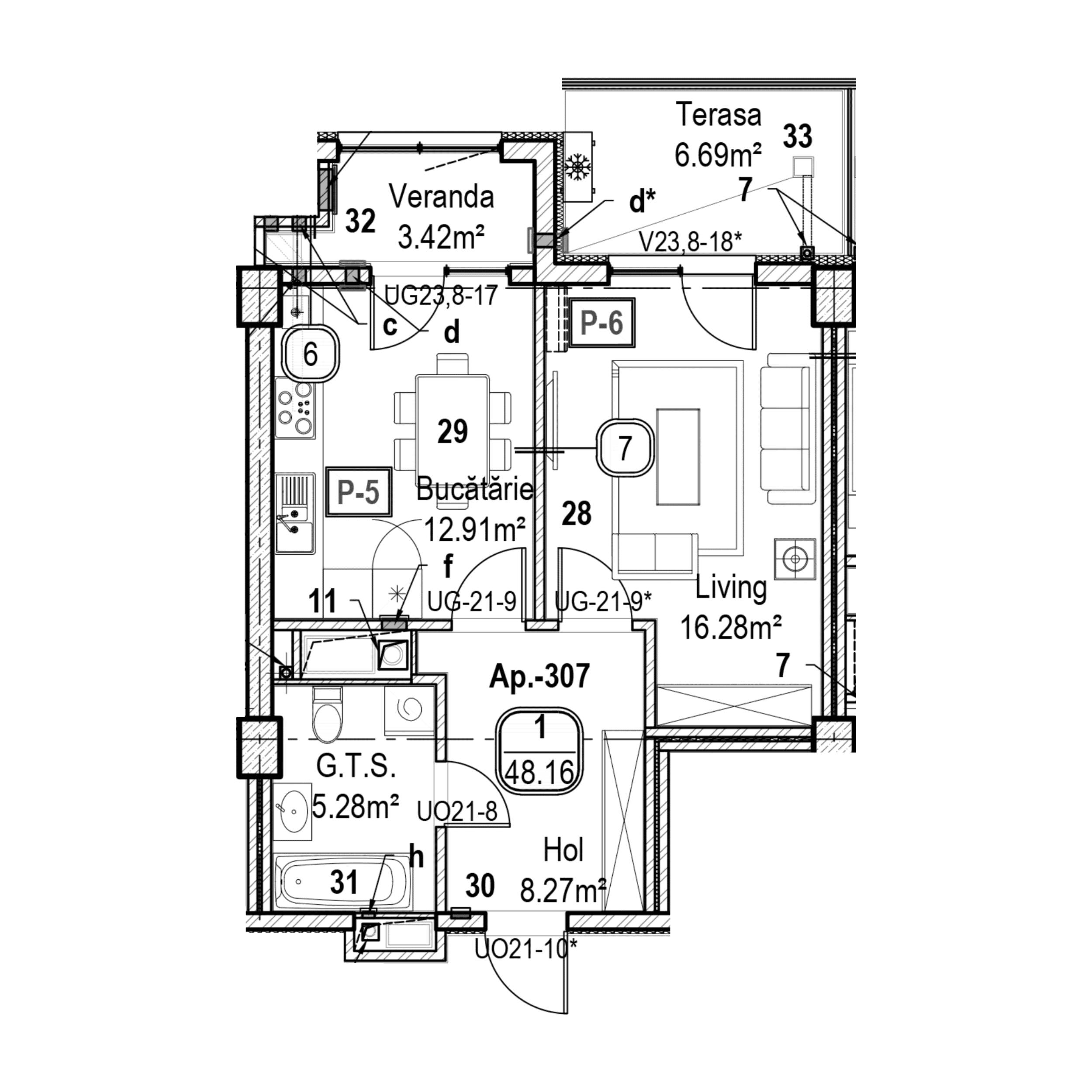 Apartament cu 1 cameră