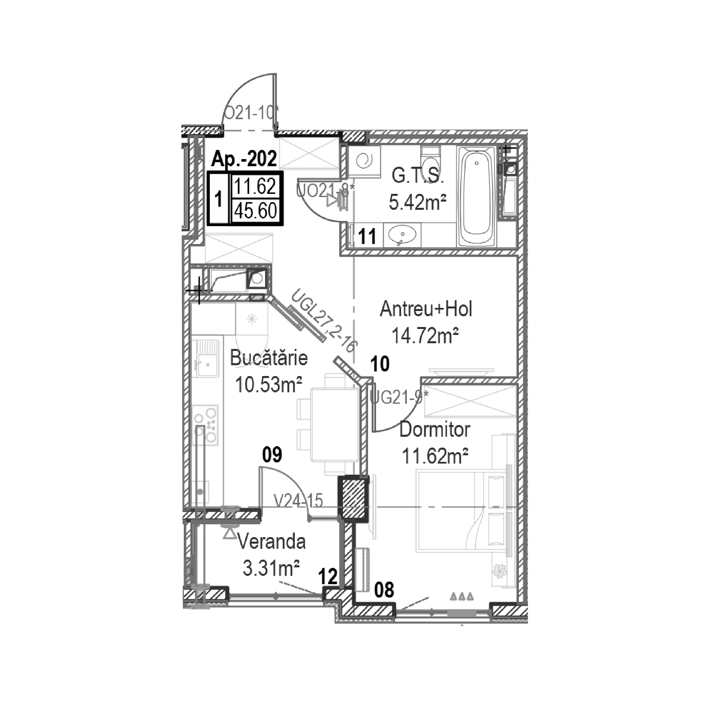 Apartament cu 1 cameră