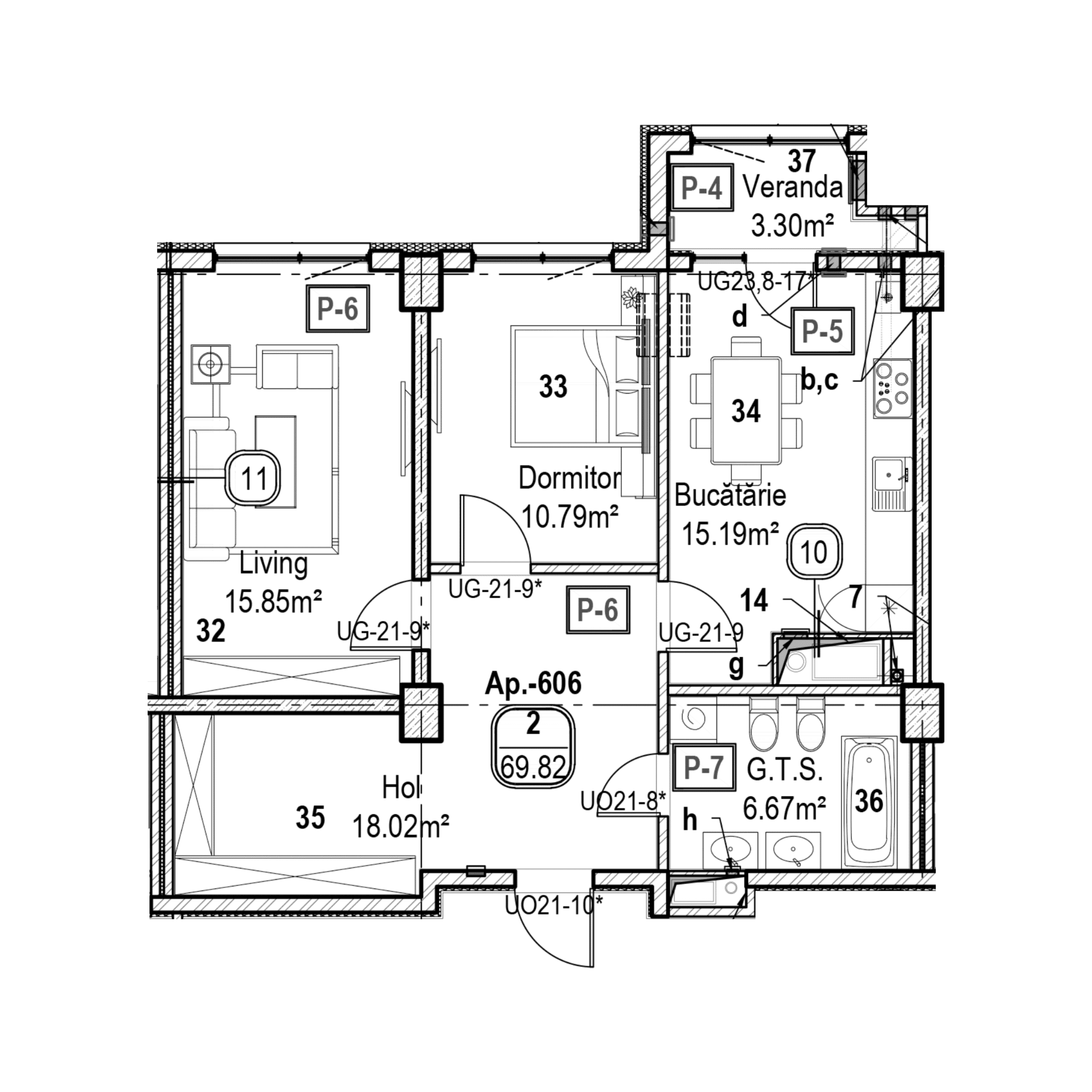 Apartament cu 2 camere