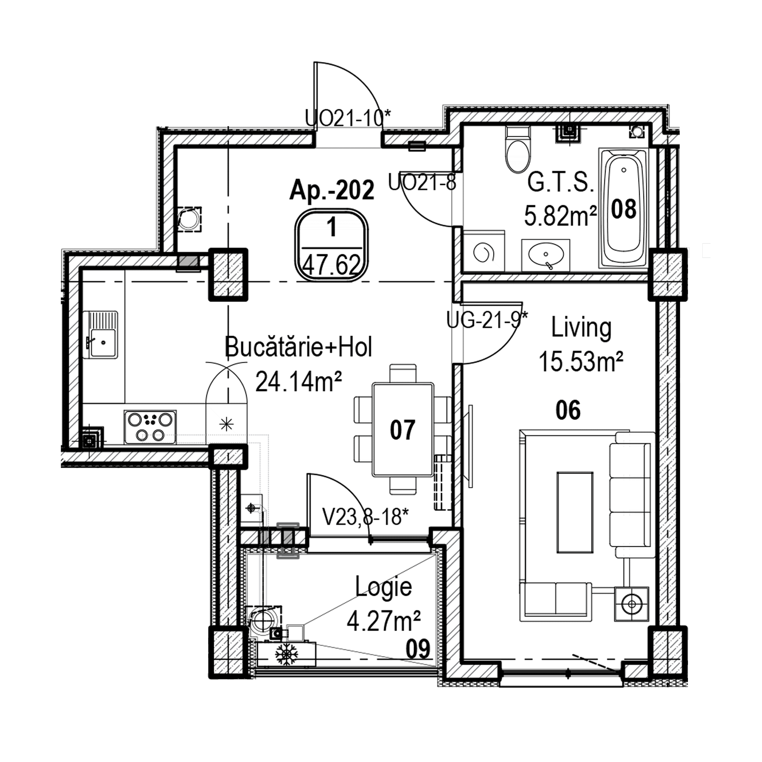 Apartament cu 1 cameră