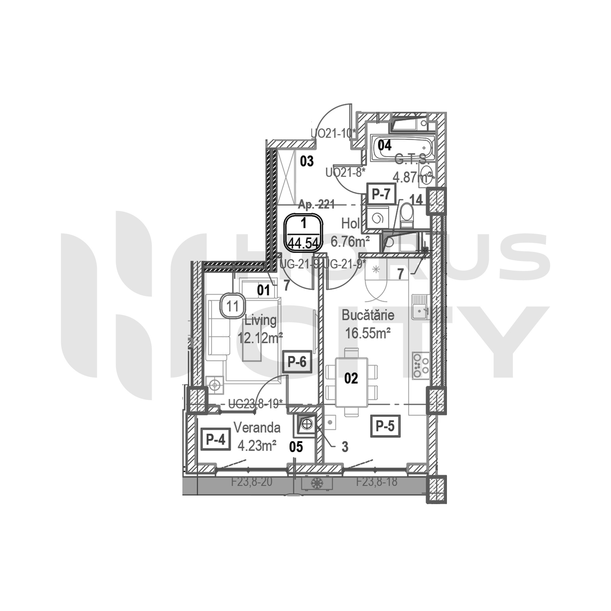Apartament cu 1 cameră