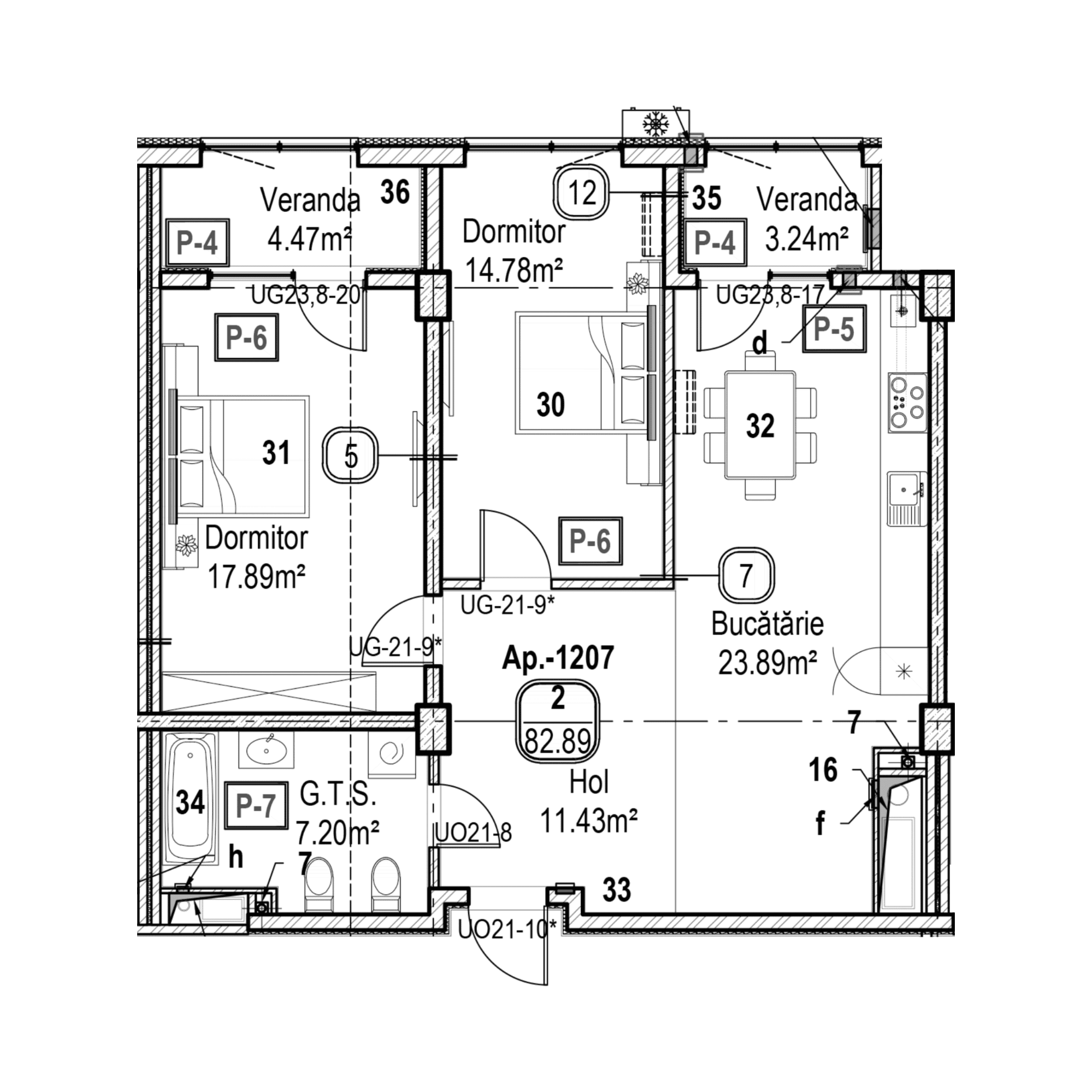 Apartament cu 2 camere