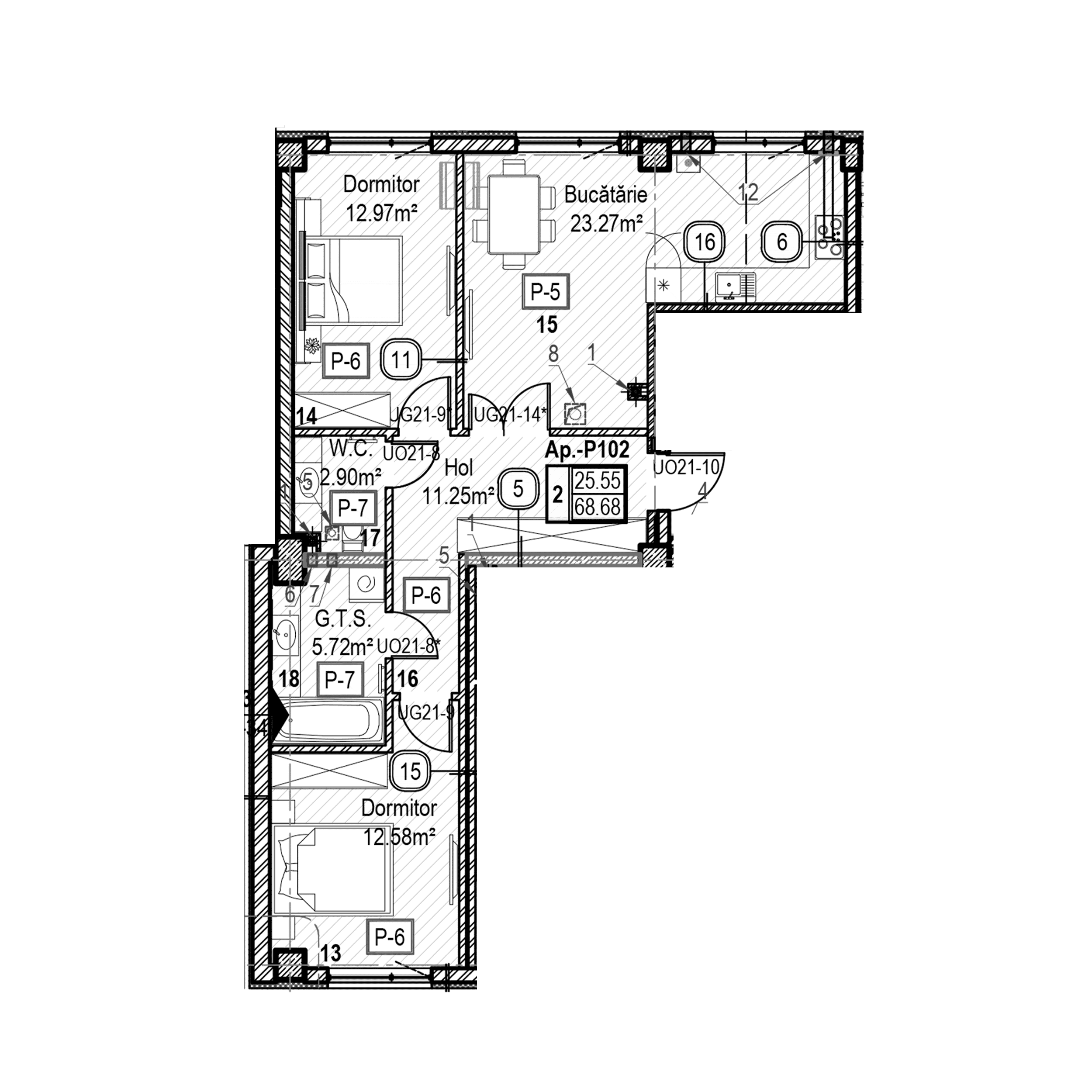 Apartament cu 2 camere