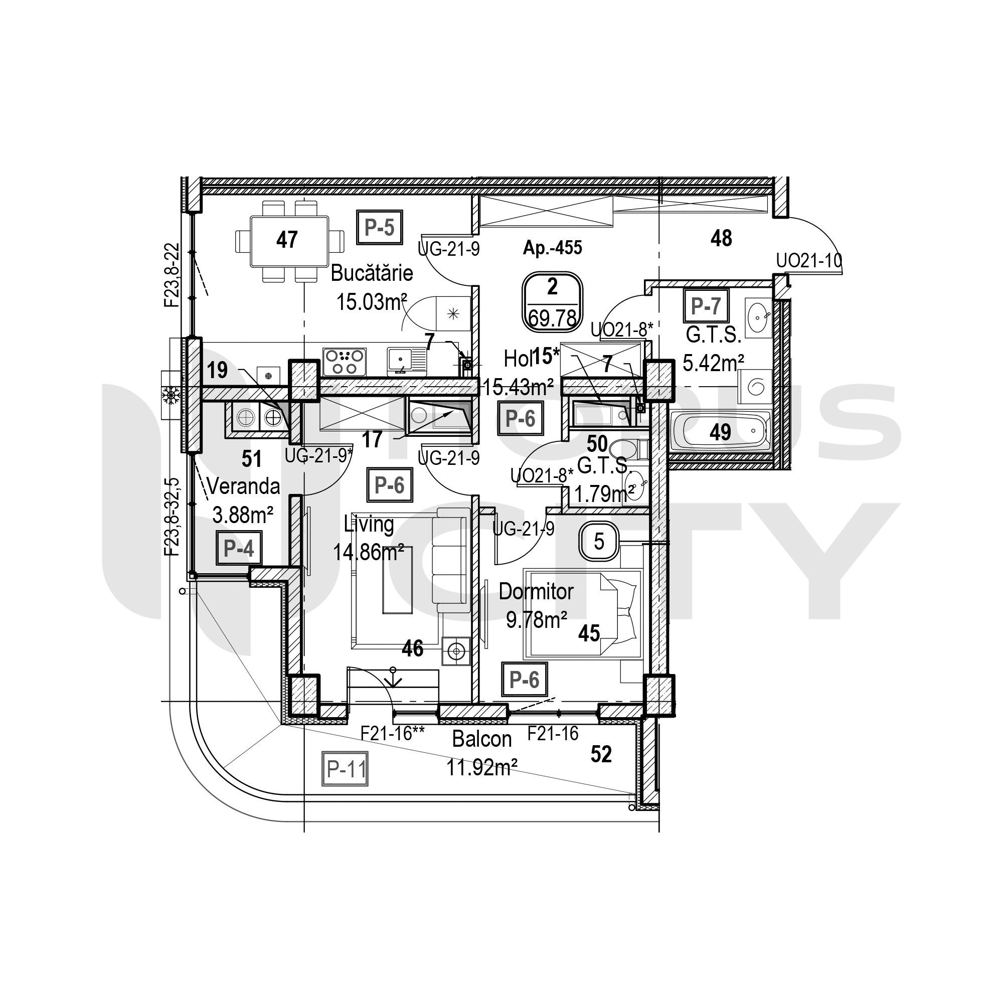 Apartament cu 2 camere