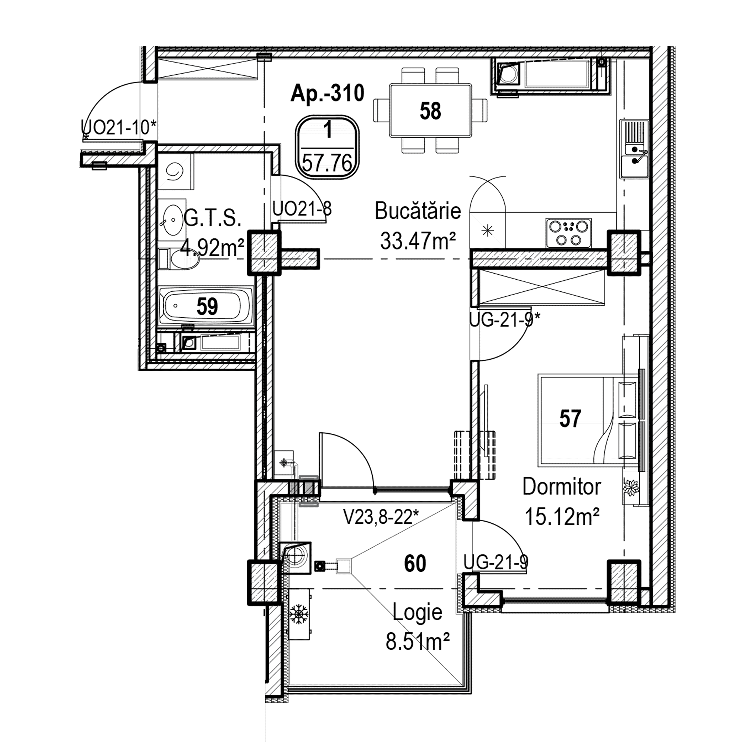 Apartament cu 1 cameră