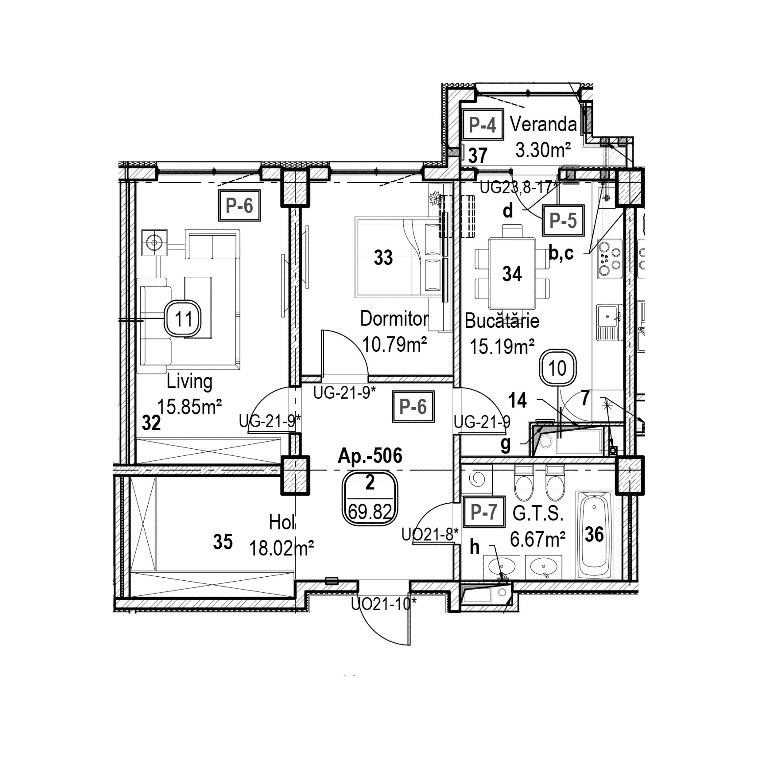 Apartament cu 2 camere