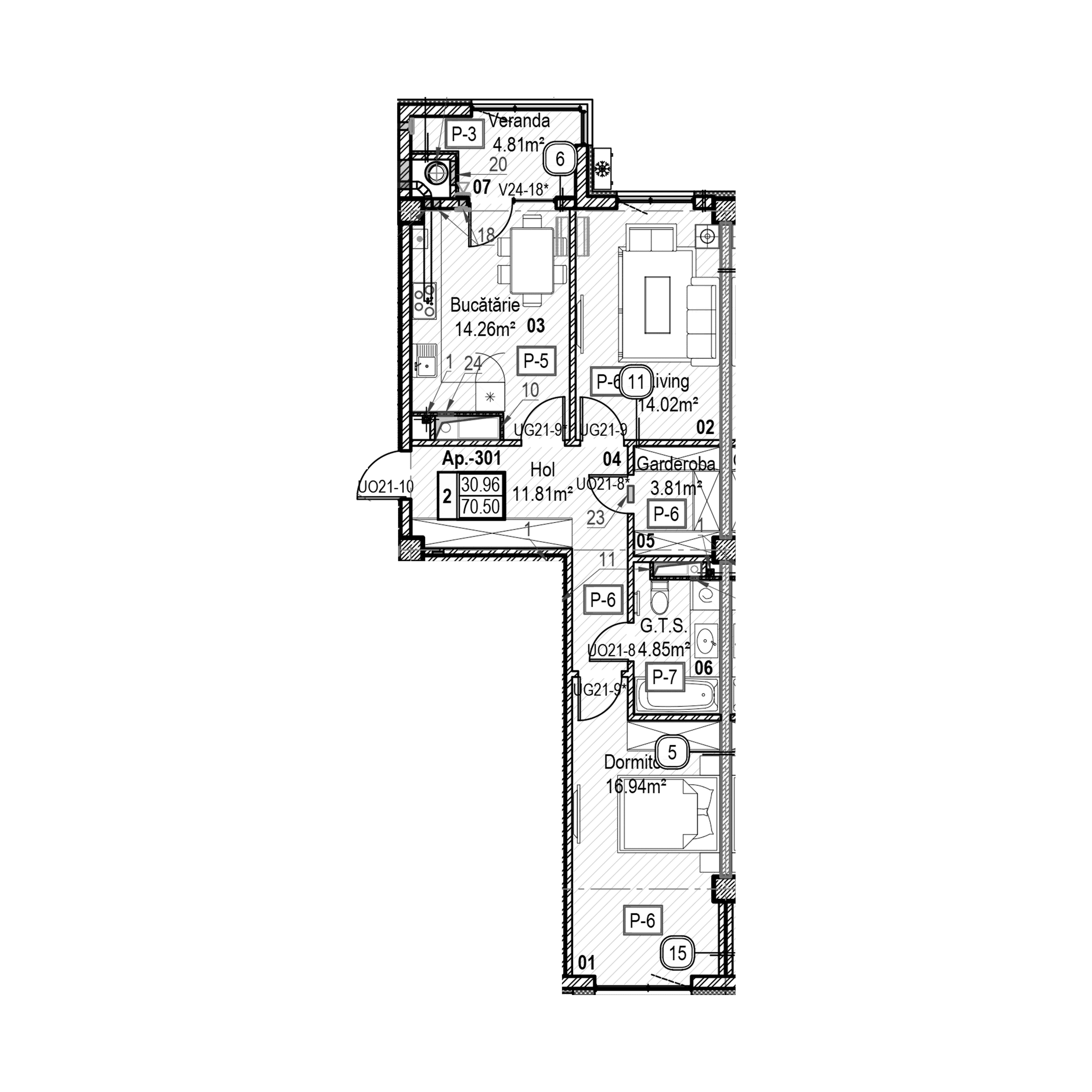 Apartament cu 2 camere