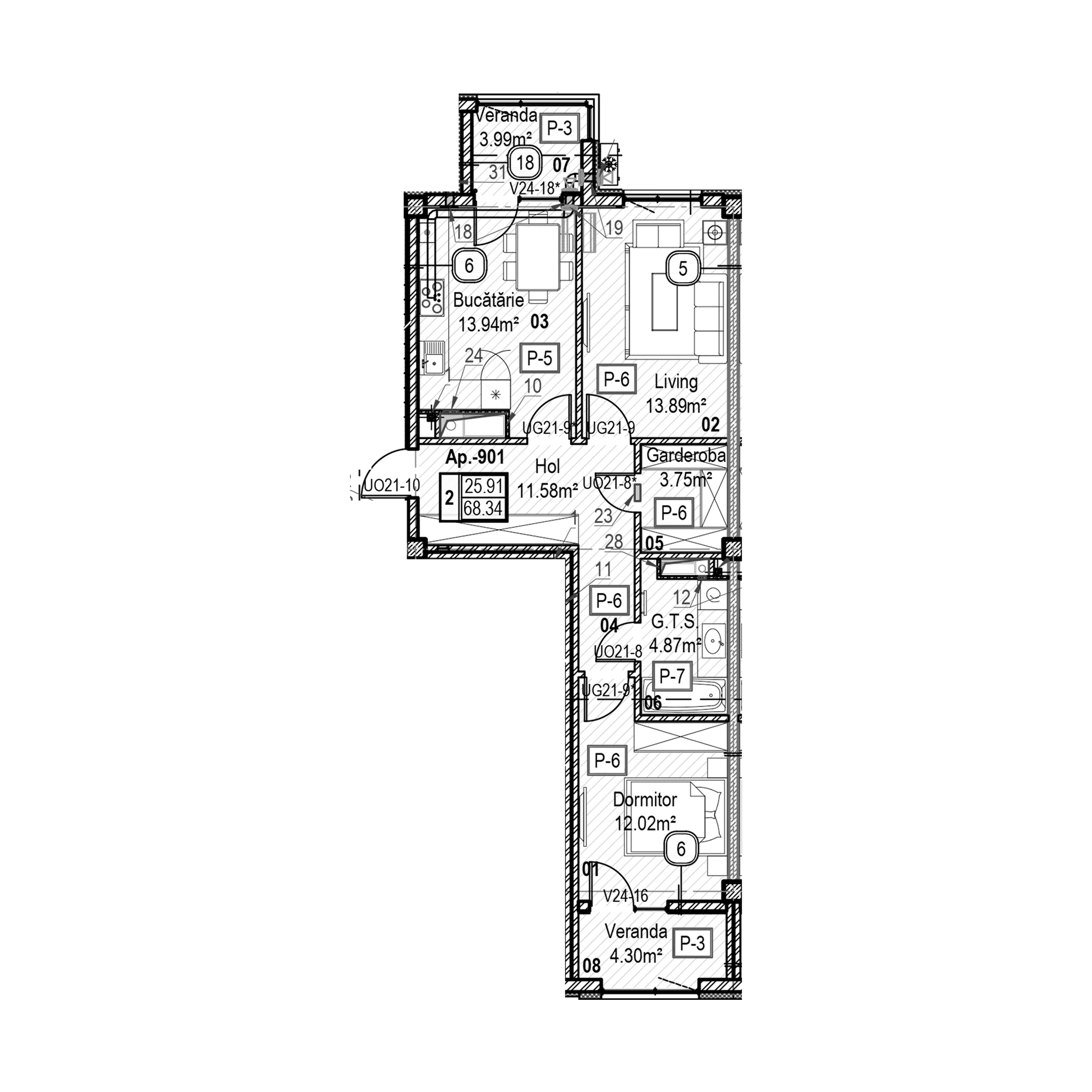 Apartament cu 2 camere