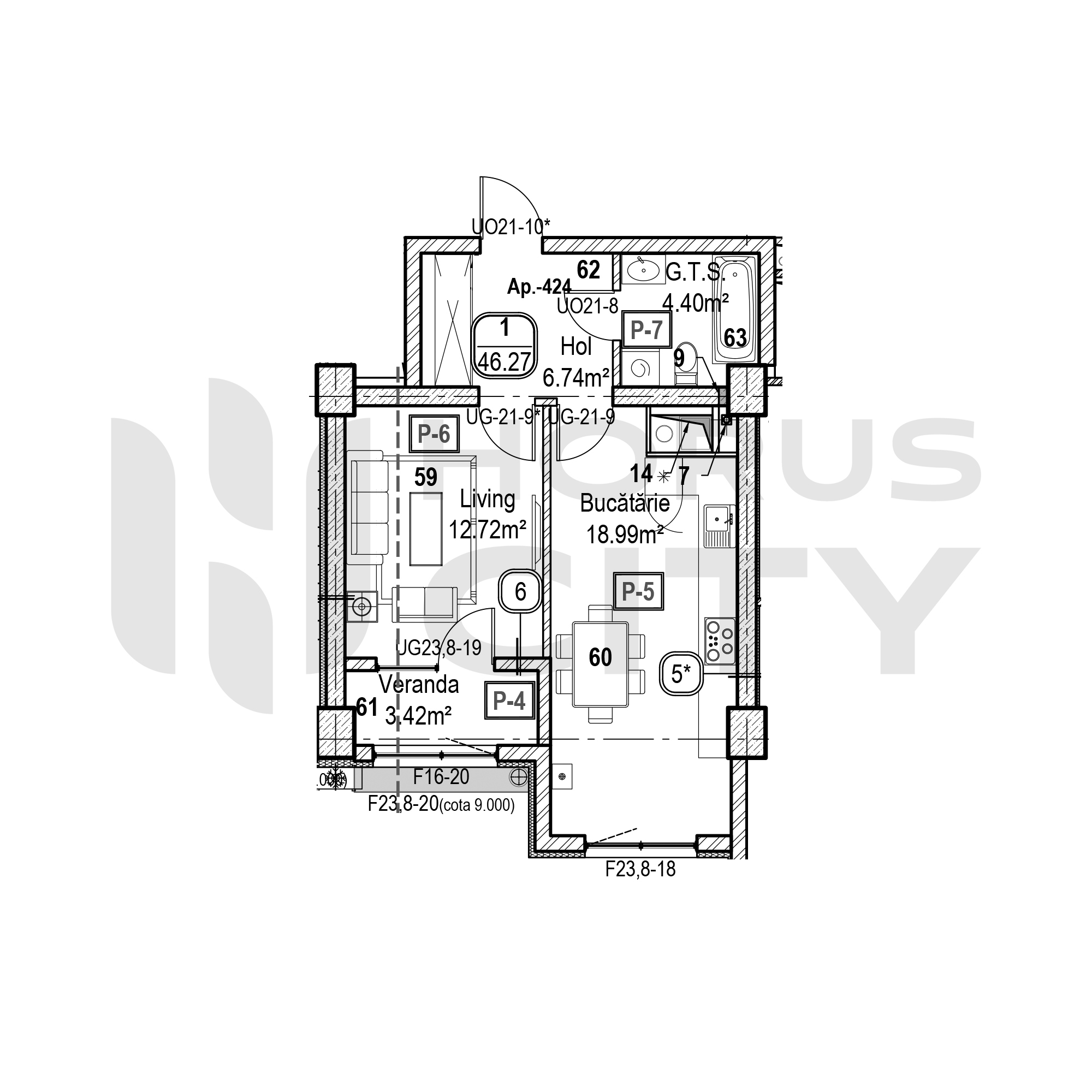 Apartament cu 1 cameră