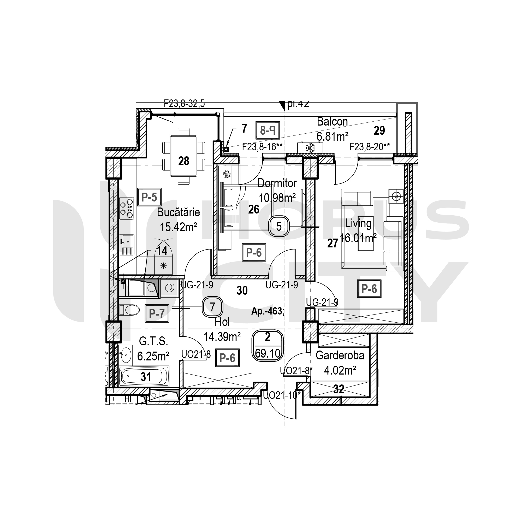 Apartament cu 2 camere