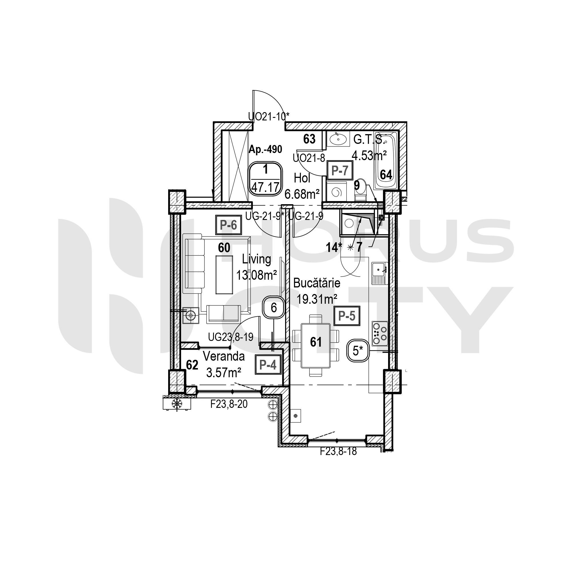 Apartament cu 1 cameră