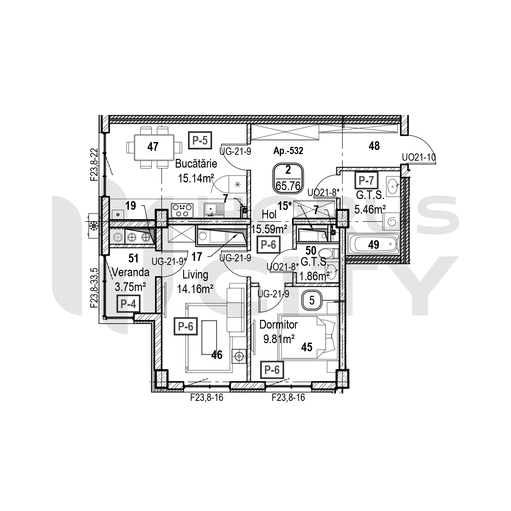 Apartament cu 2 camere