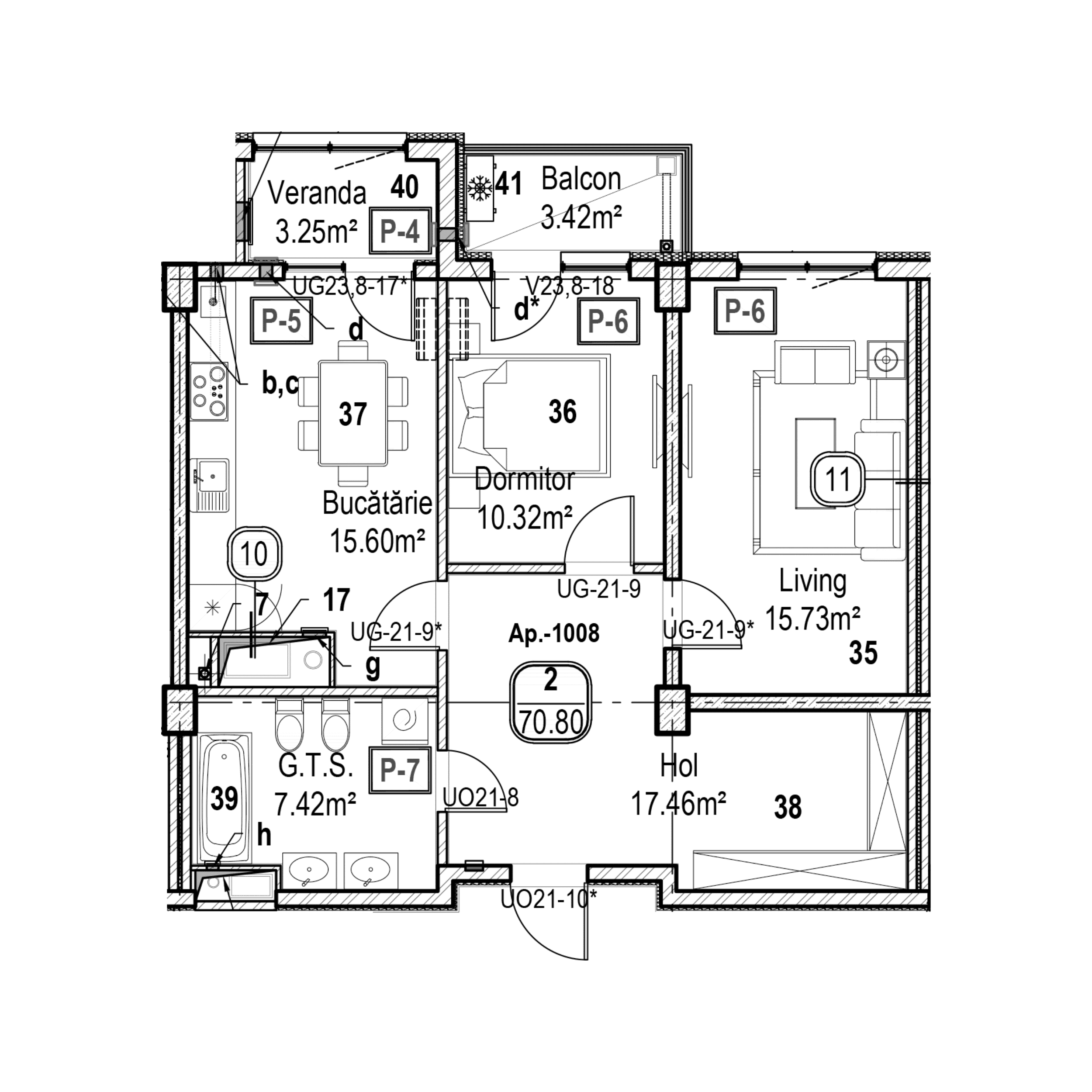 Apartament cu 2 camere