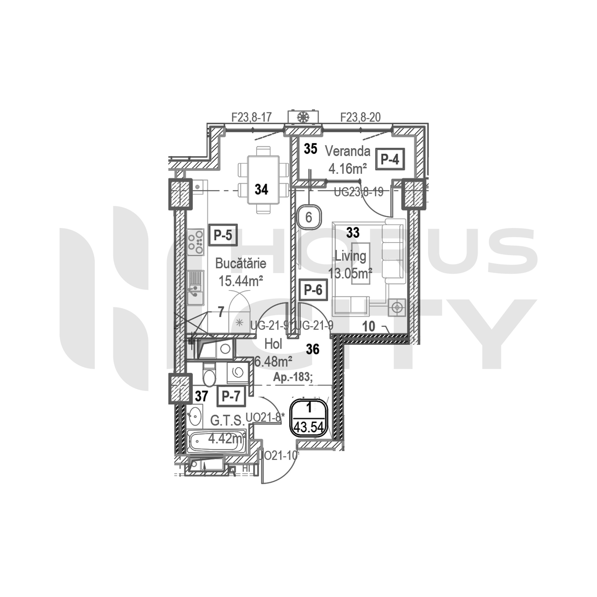 Apartament cu 1 cameră