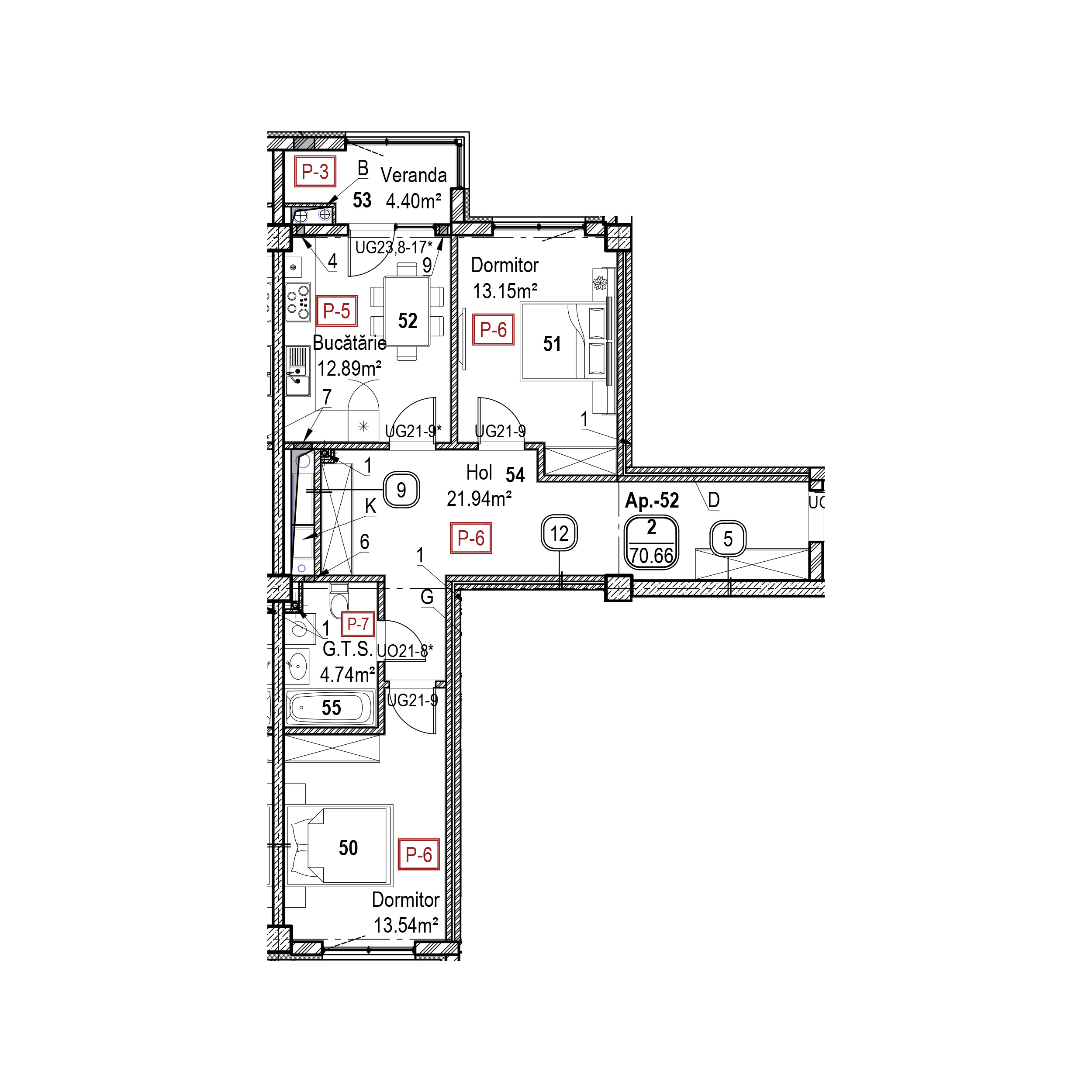 Apartament cu 2 camere