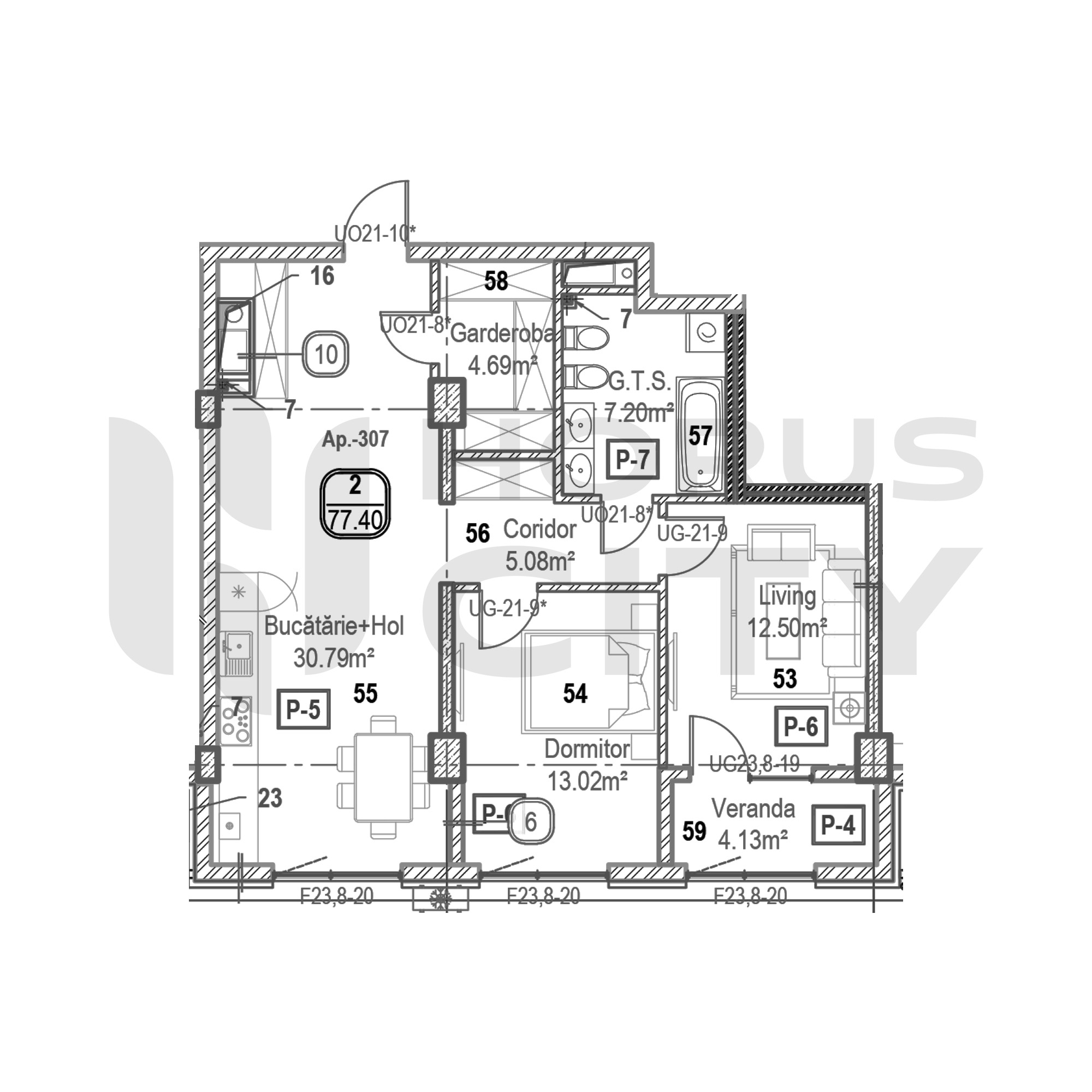 Apartament cu 2 camere