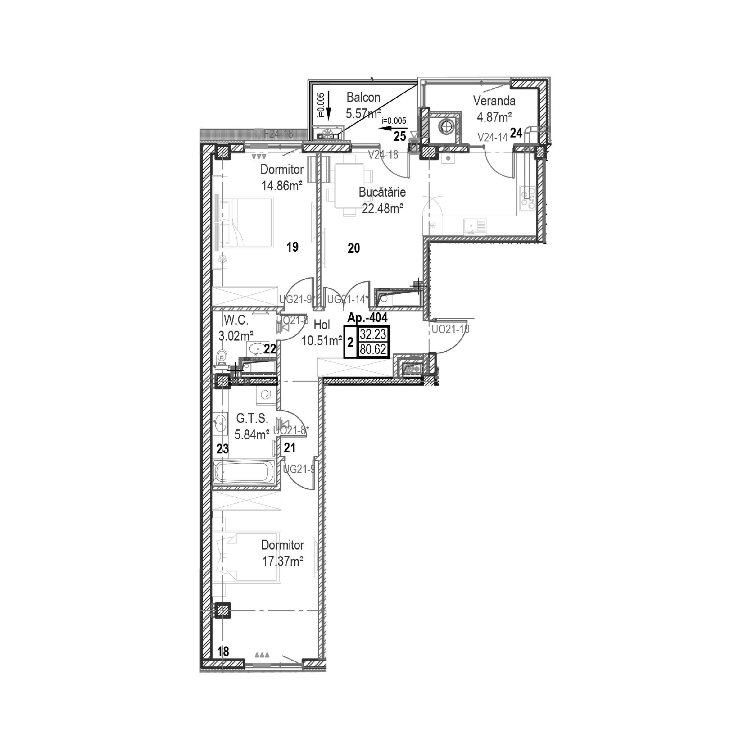 Apartament cu 2 camere