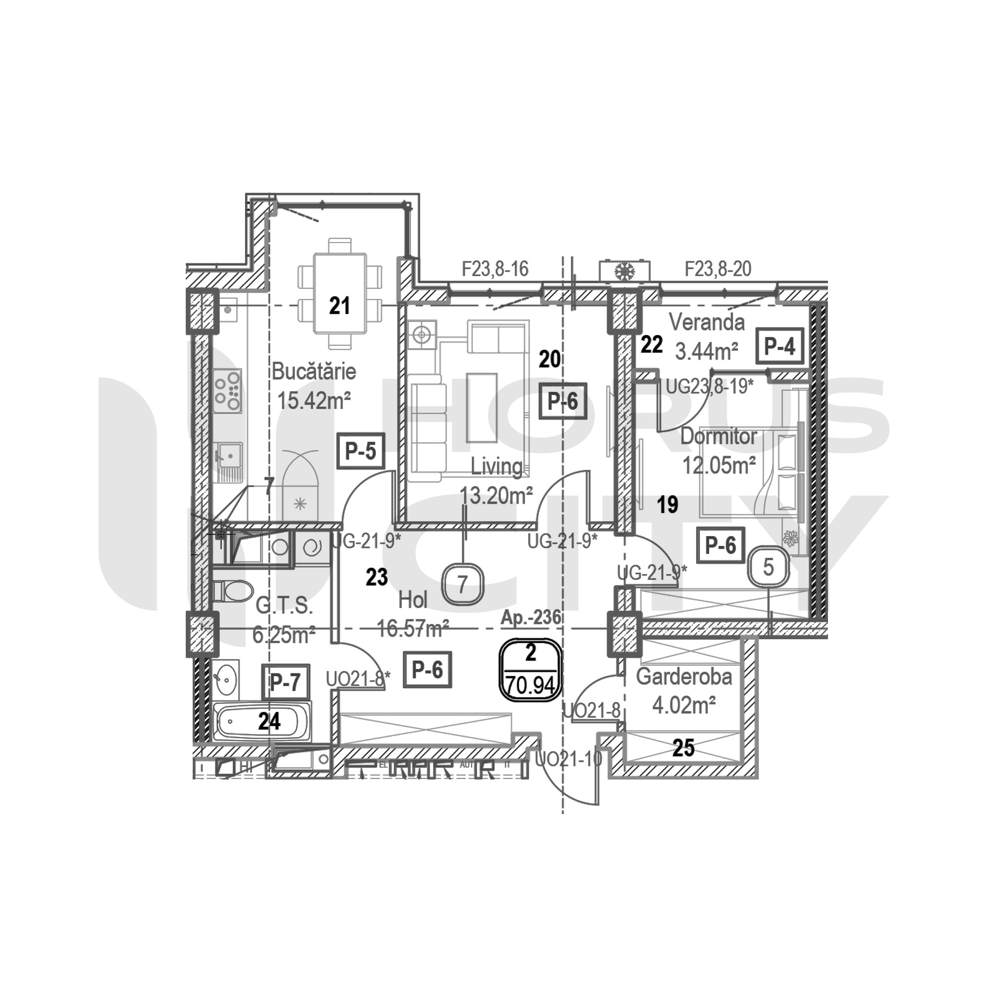 Apartament cu 2 camere