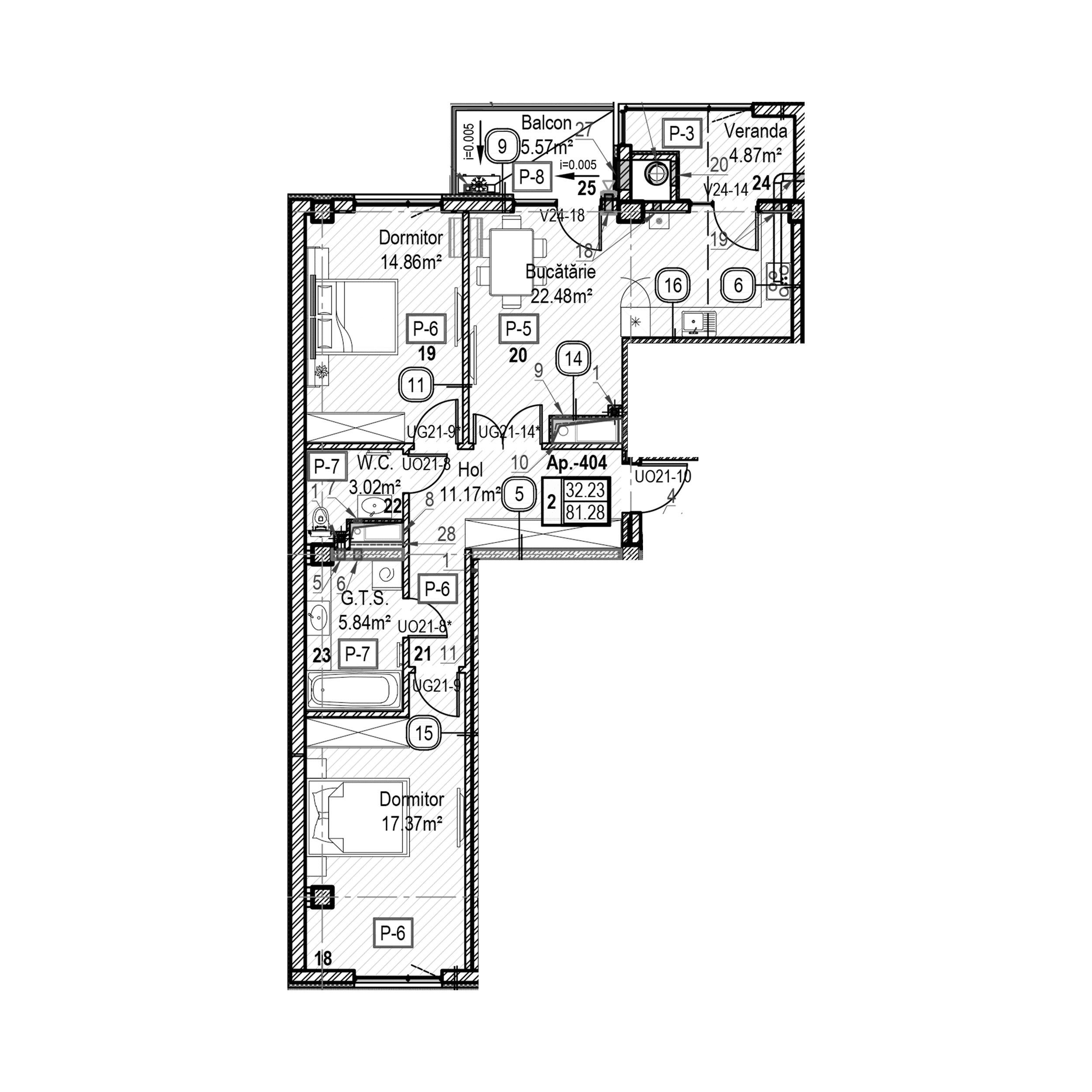 Apartament cu 2 camere
