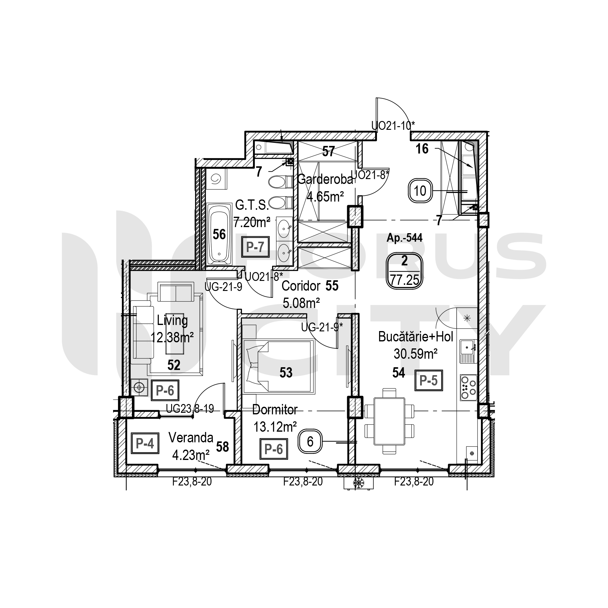 Apartament cu 2 camere