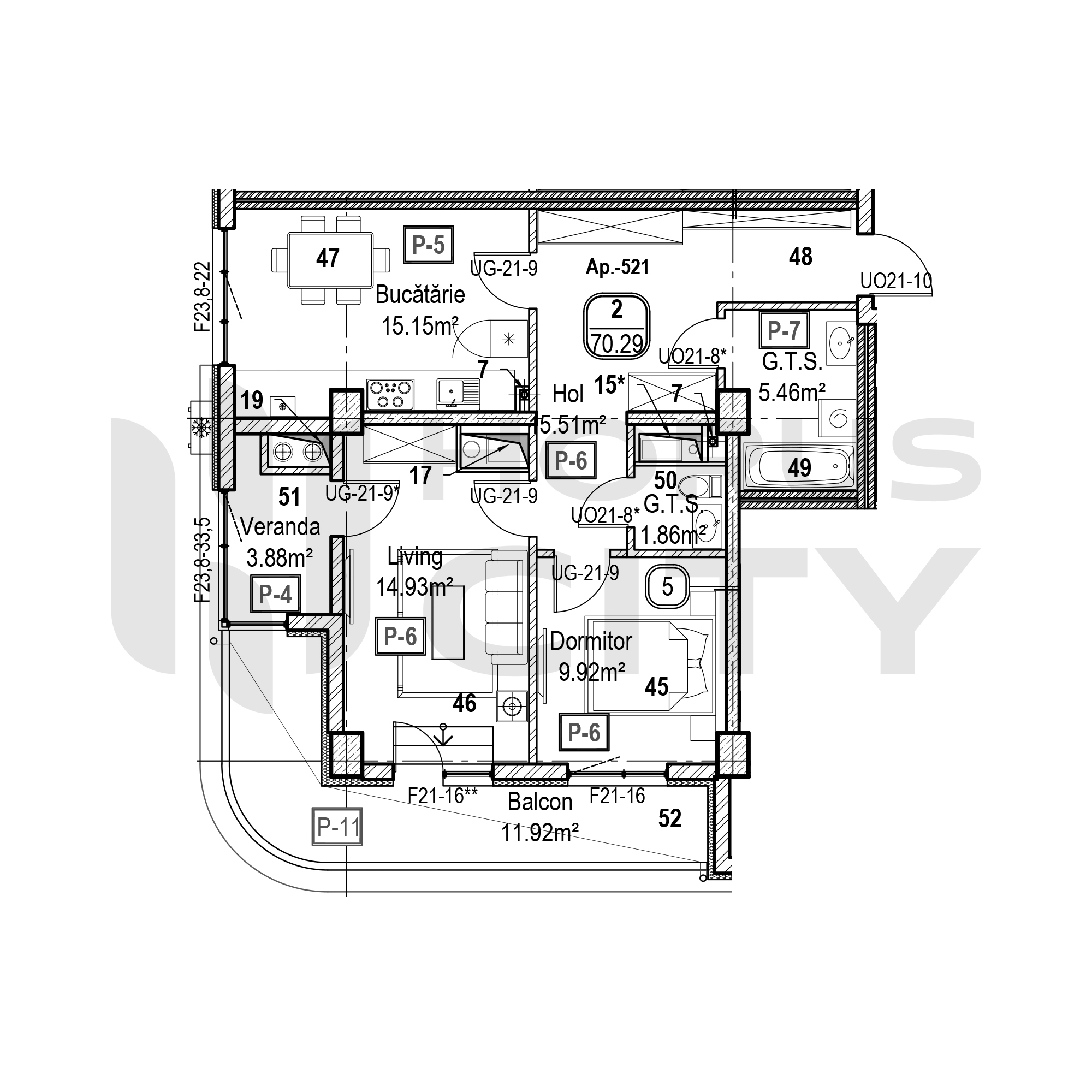 Apartament cu 2 camere