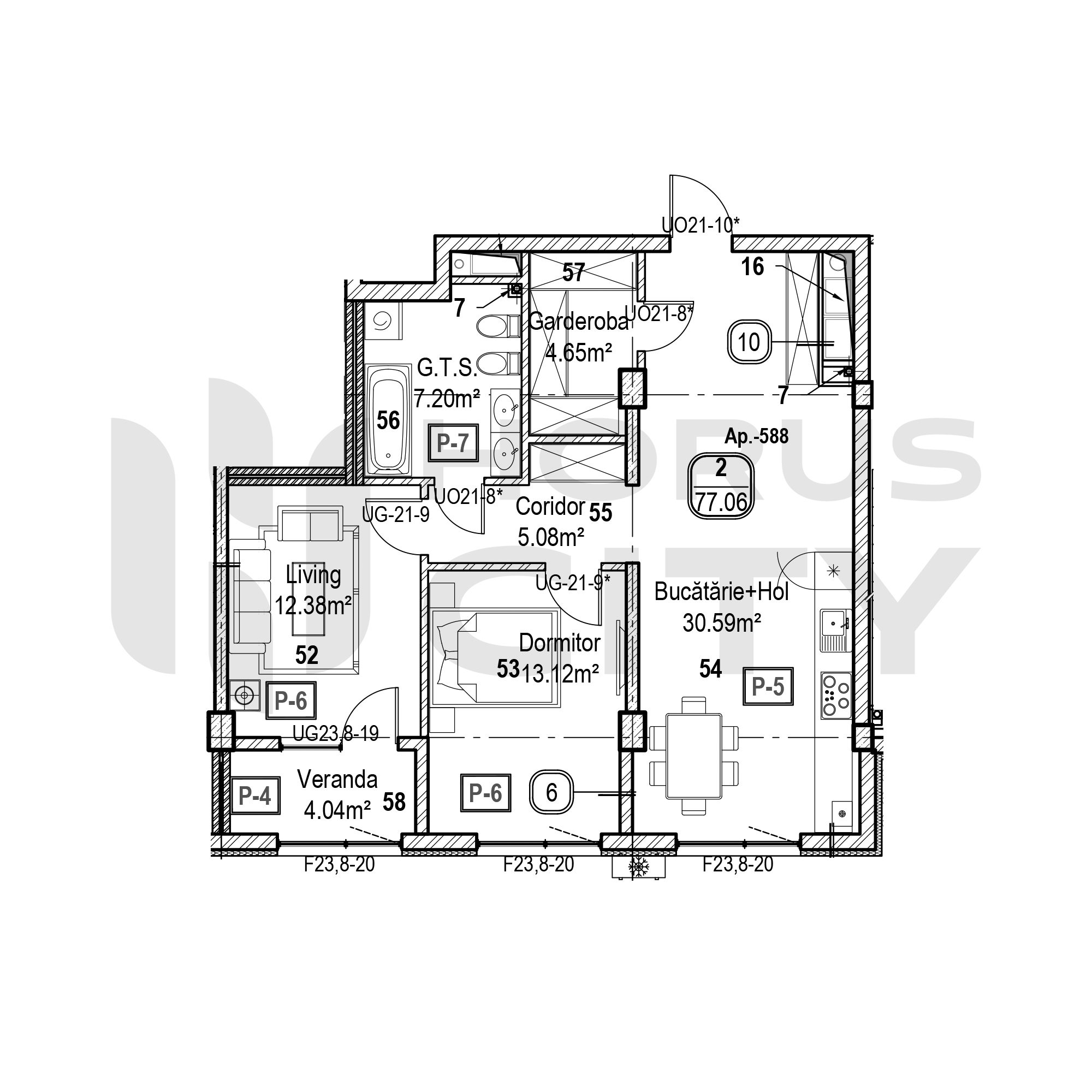 Apartament cu 2 camere