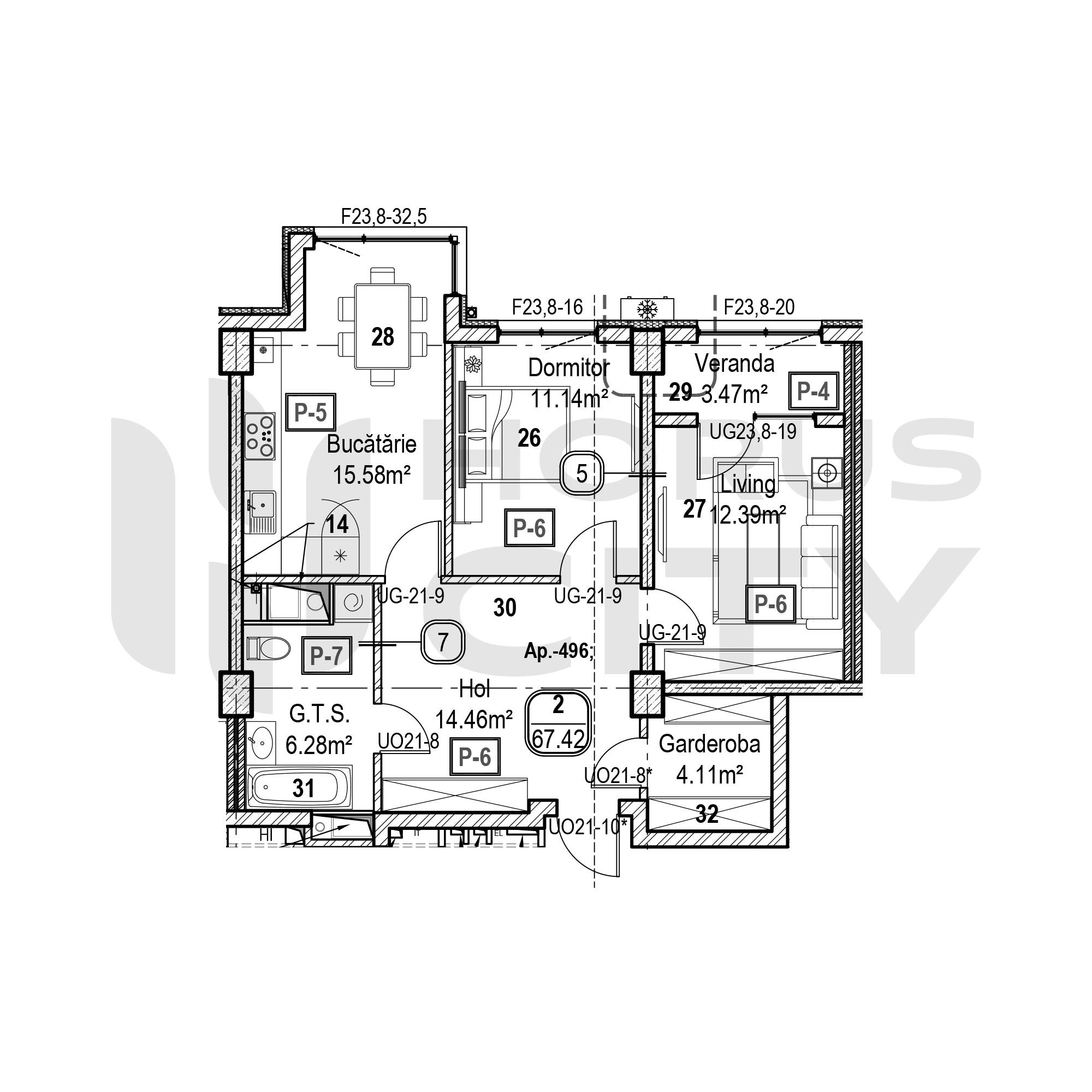 Apartament cu 2 camere