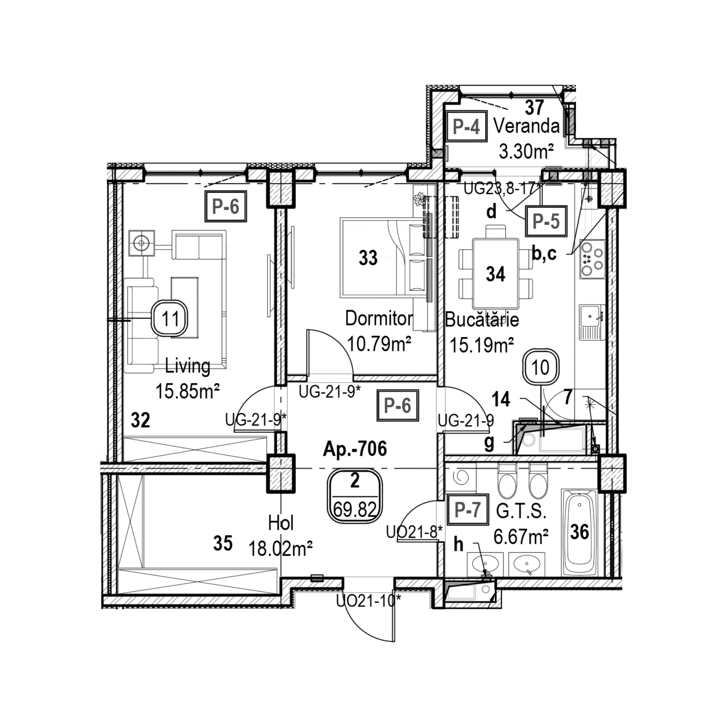 Apartament cu 2 camere