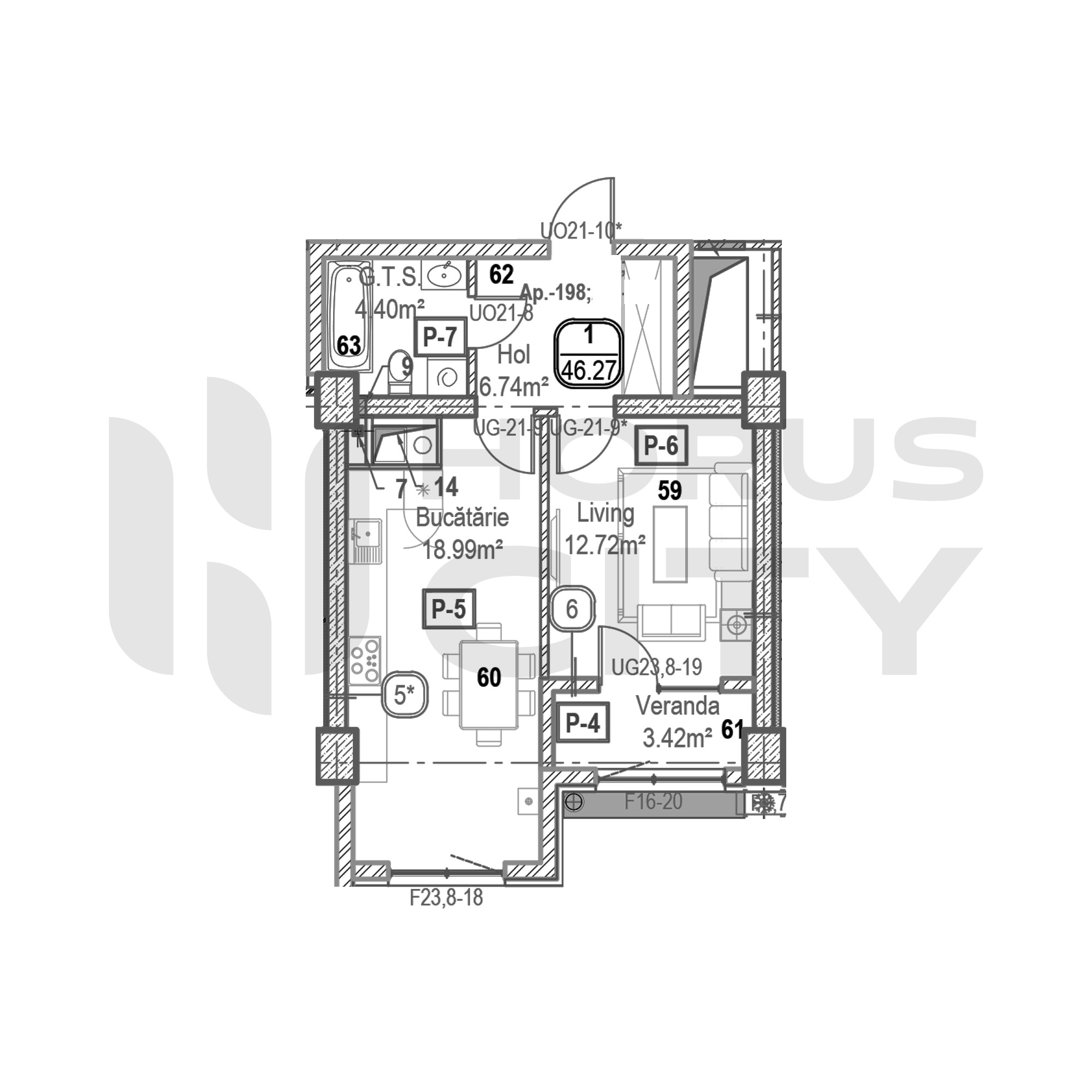 Apartament cu 1 cameră