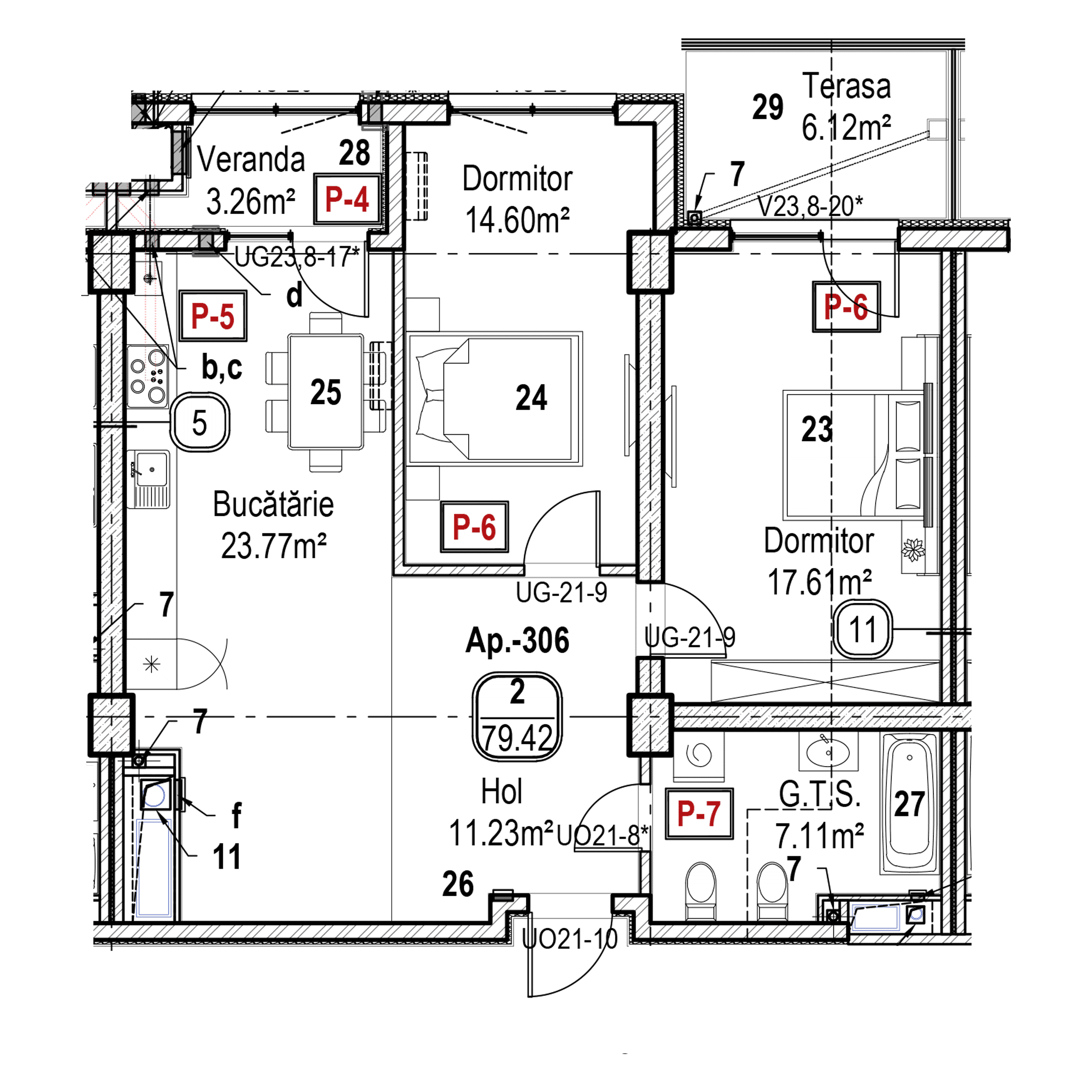 Apartament cu 2 camere