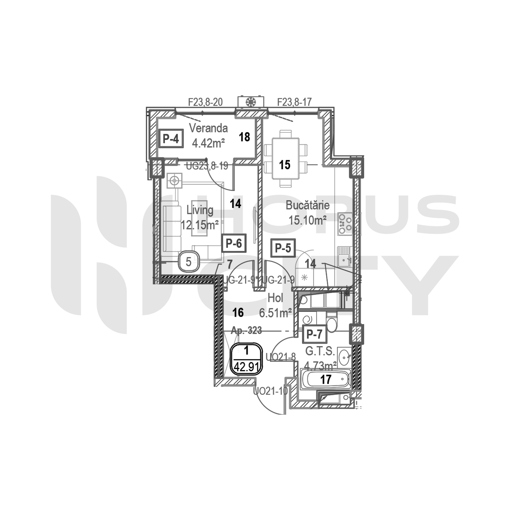 Apartament cu 1 cameră