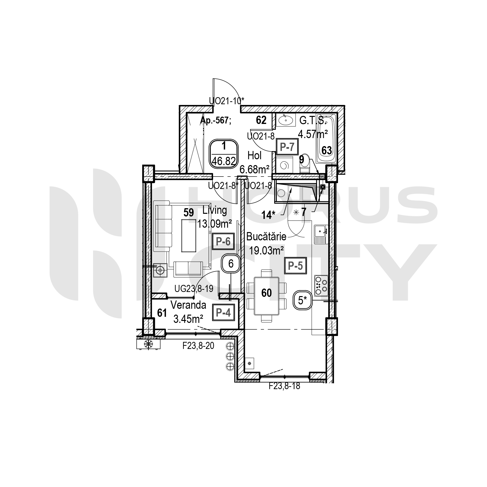 Apartament cu 1 cameră